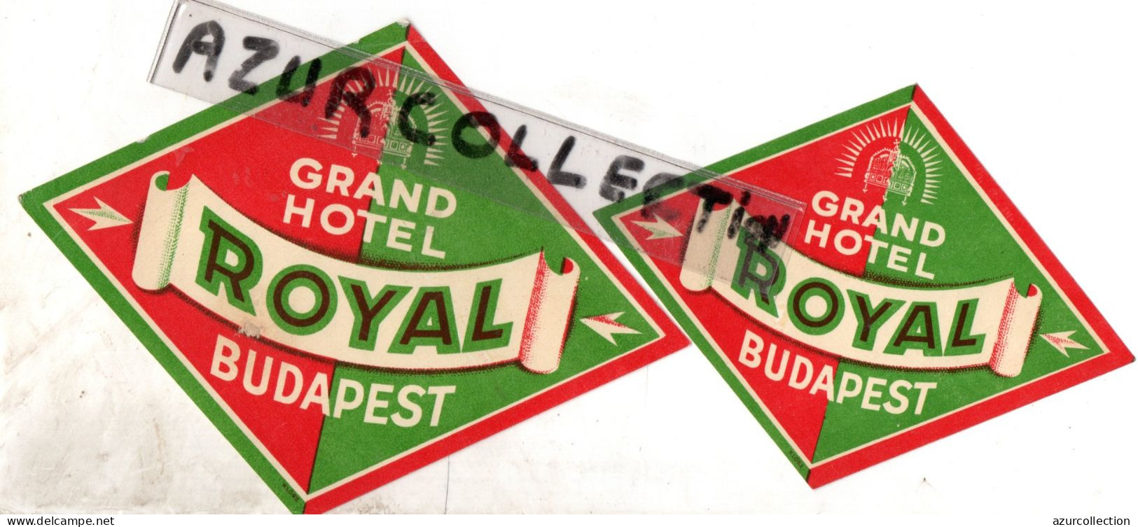 GRAND. HOTEL ROYAL . BUDAPEST - Hotel Labels