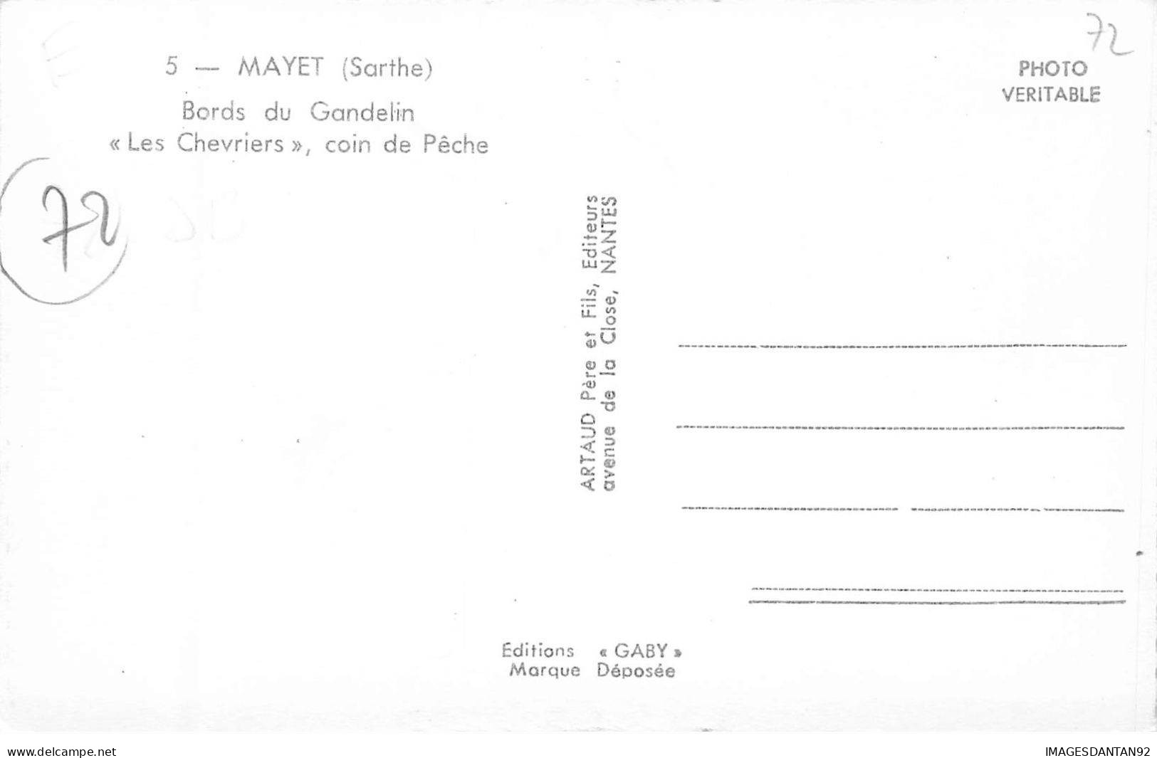 72 MAYET AN#MK0746 BORDS DU GANDELIN LES CHEVRIERS COIN DE PECHE - Mayet