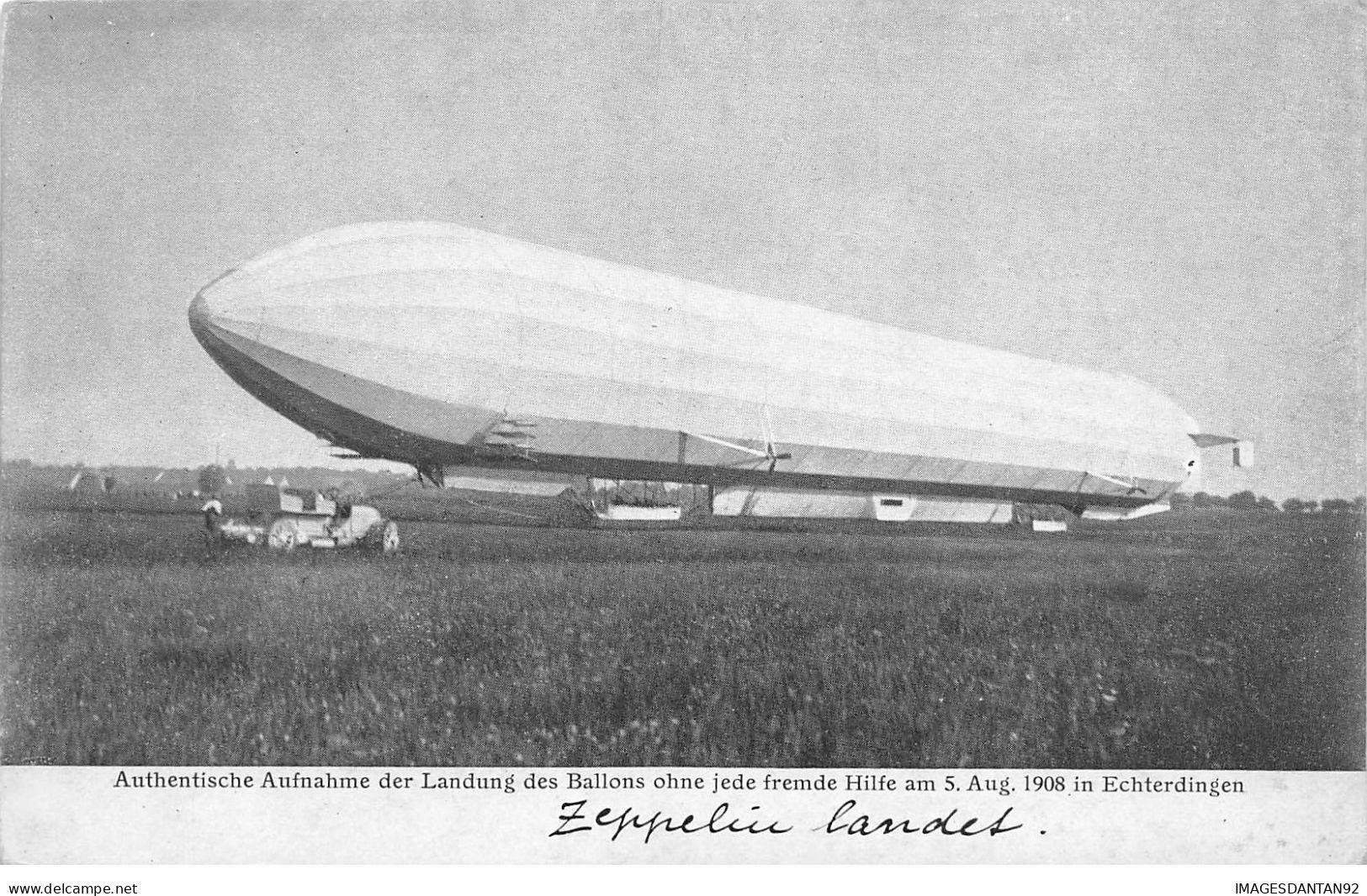 AVIATION #FG55545 AUTHENTISCHE AUFNAHME BALLONS ZEPPELIN ECHTERDINGEN - Zeppeline