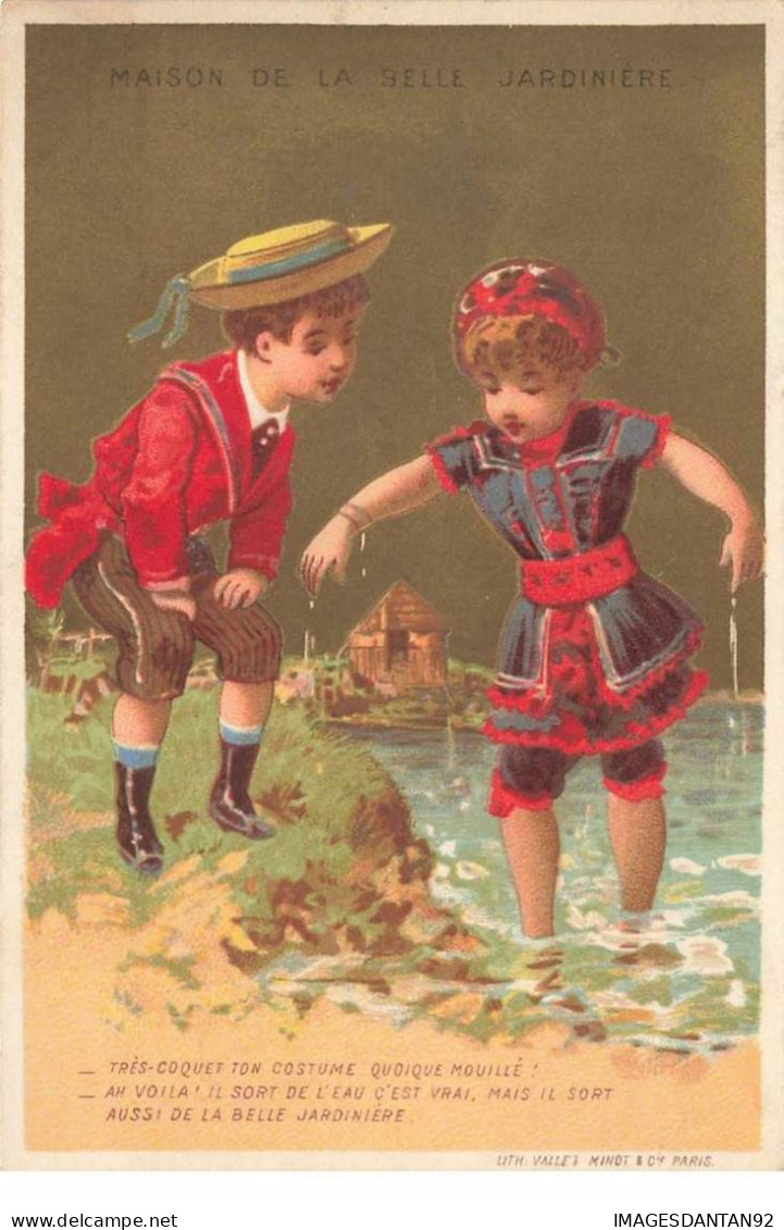 CHROMO #CL29452 LA BELLE JARDINIERE ENFANTS COSTUMES BAINS DE MER PARIS VALLET MINOT - Otros & Sin Clasificación