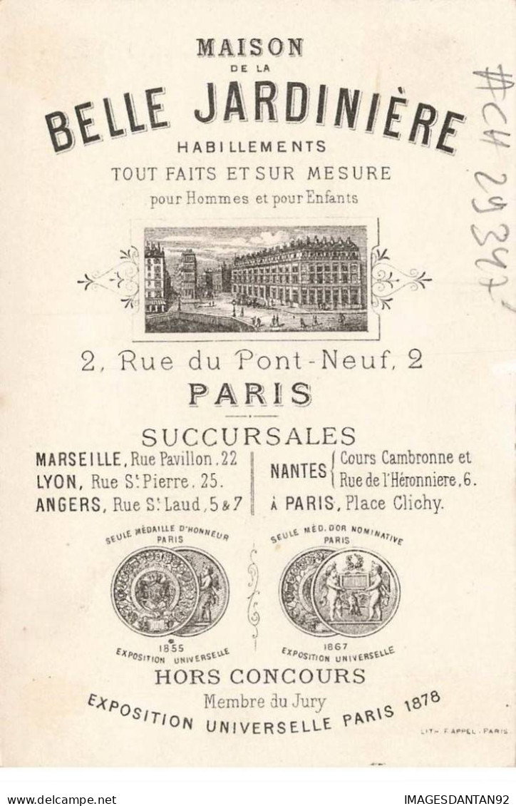 CHROMO #CL29347 LA BELLE JARDINIERE HUILE CHEVEUX PARIS APPEL - Autres & Non Classés