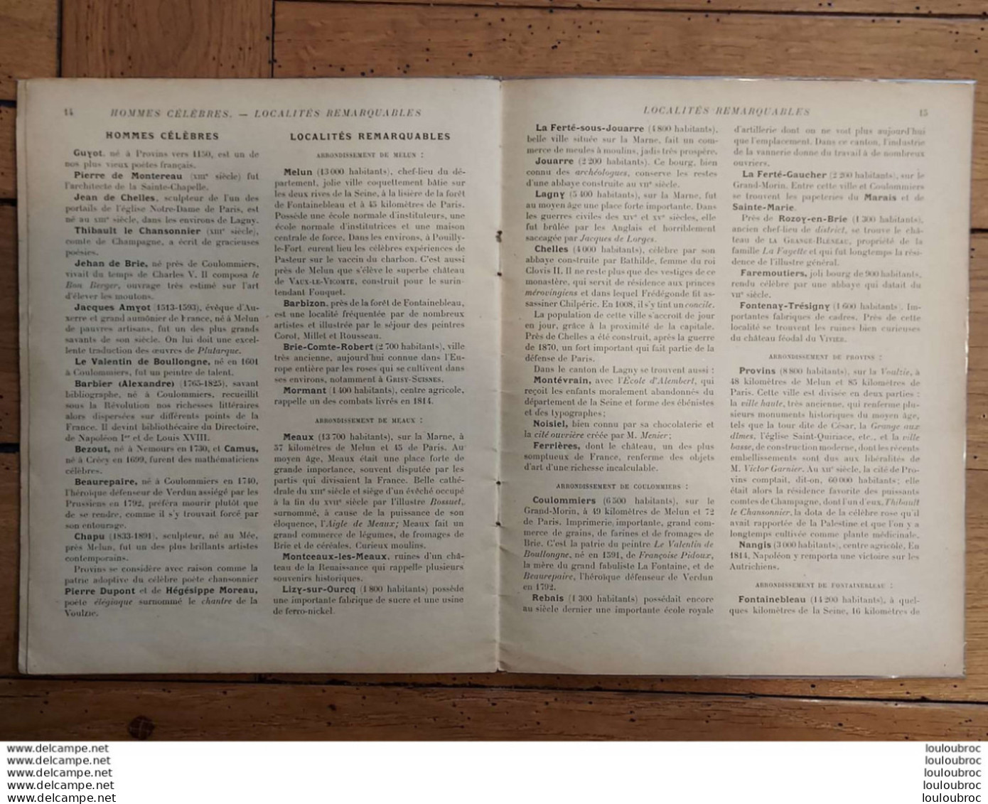 PETITE GEOGRAPHIE DU DEPARTEMENT DE SEINE ET MARNE ANNEE 1906 IMP. BRODARD  16 PAGES PARFAIT ETAT - Ile-de-France