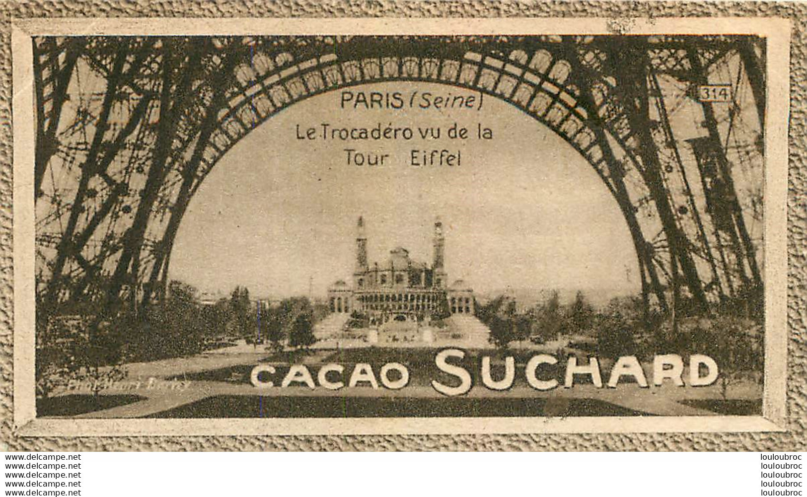 CHROMO CACAO SUCHARD PARIS LE TROCADERO GRAND CONCOURS DES VUES DE FRANCE  PHOTO DORIZY - Suchard