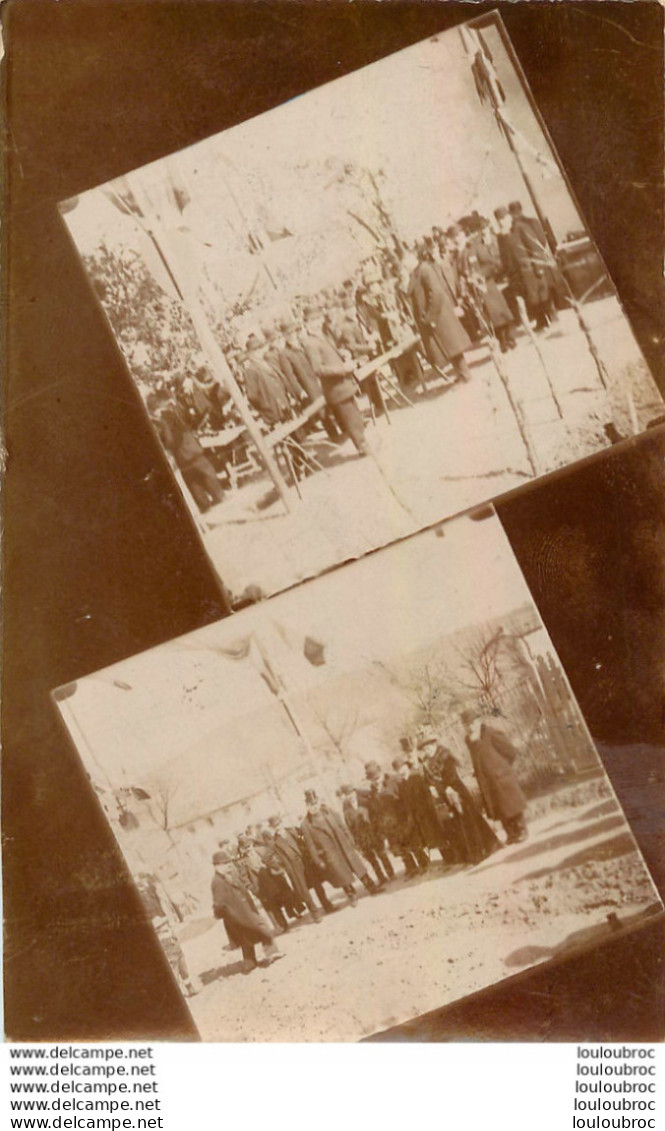 CARTE PHOTO DE 2 PHOTOS CEREMONIE LIEU NON IDENTIFIE - To Identify