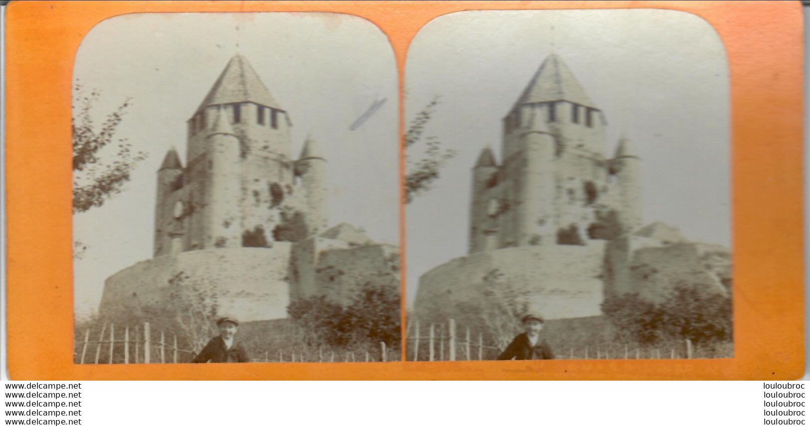 PROVINS VILLE HAUTE TOUR DE CESAR PHOTO STEREOSCOPIQUE G. LACOSTE - Stereoscopic