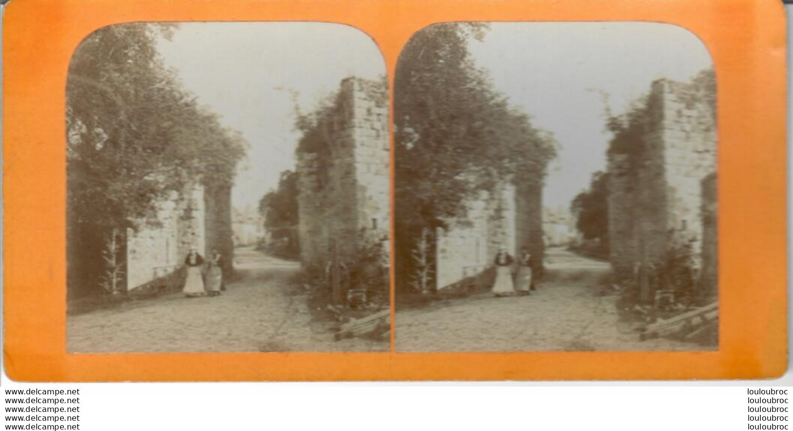 PROVINS VILLE HAUTE PORTE DU BOURG PHOTO STEREOSCOPIQUE G. LACOSTE - Stereoscopic