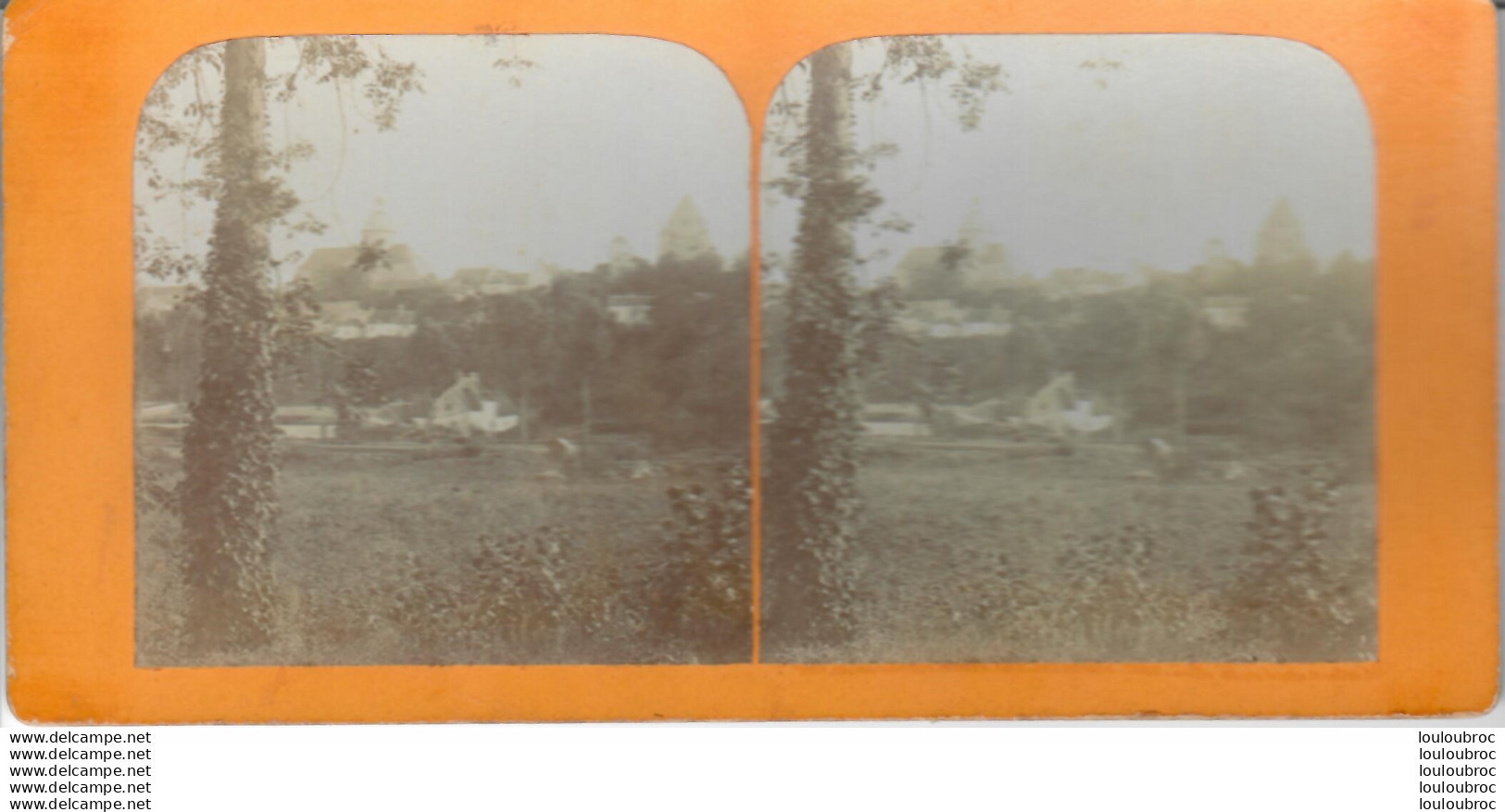 PROVINS VILLE HAUTE VUE D'ENSEMBLE PHOTO STEREOSCOPIQUE G. LACOSTE - Stereoscopic