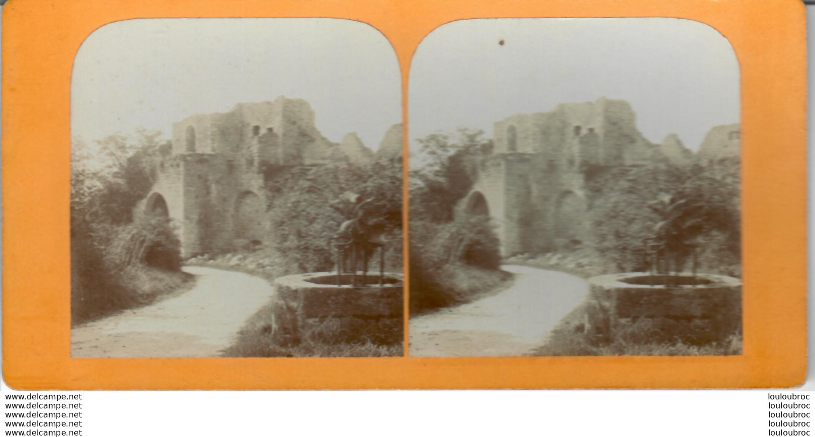 PROVINS VILLE HAUTE PORTE ST JEAN PHOTO STEREOSCOPIQUE G. LACOSTE - Stereoscoop