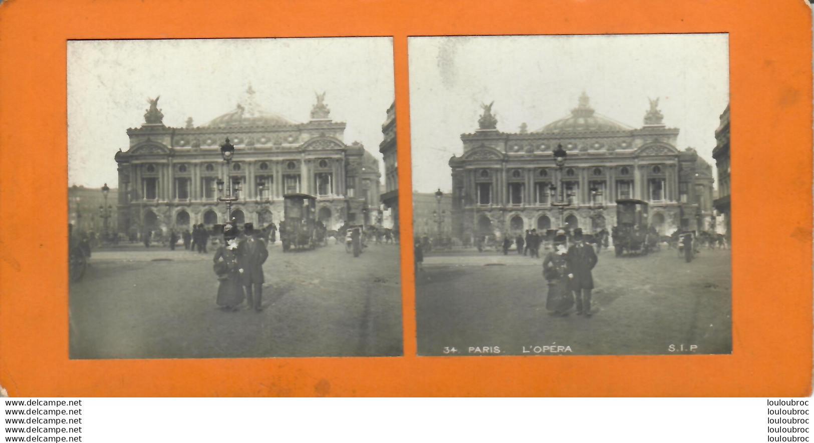 PARIS L'OPERA CARTE STEREOSCOPIQUE - Stereoscopic