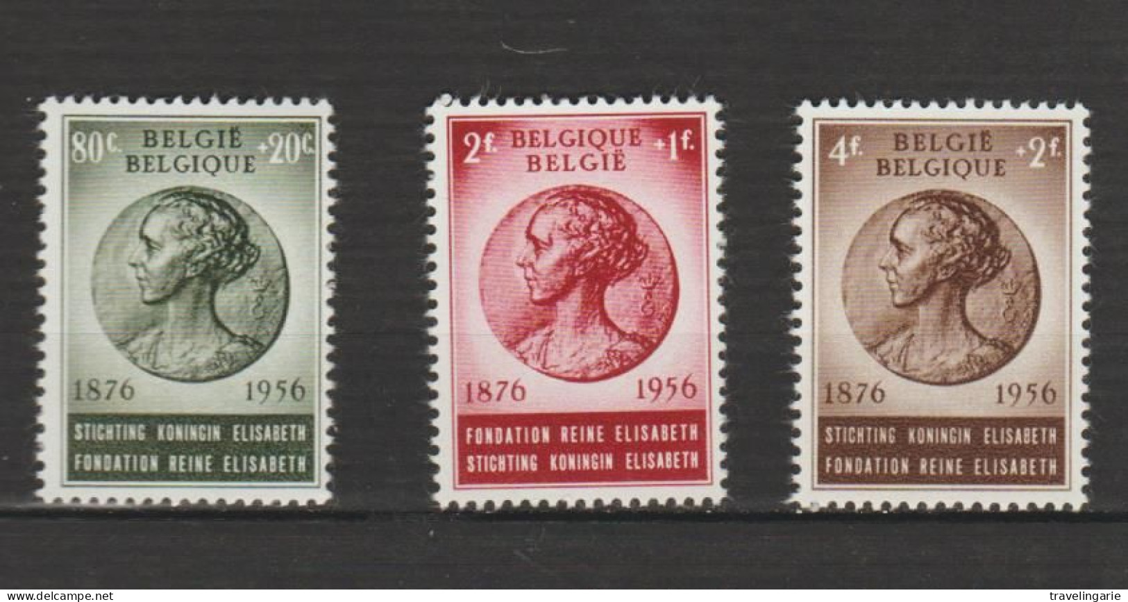 Belgium 1956 80st Birthday Her Majesty Queen Elisabeth MNH ** - Unused Stamps