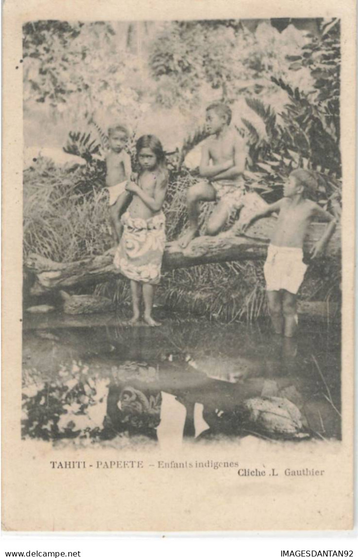 POLYNESIE #FG55155 TAHITI PAPEETE ENFANTS INDIGENES - Polynésie Française