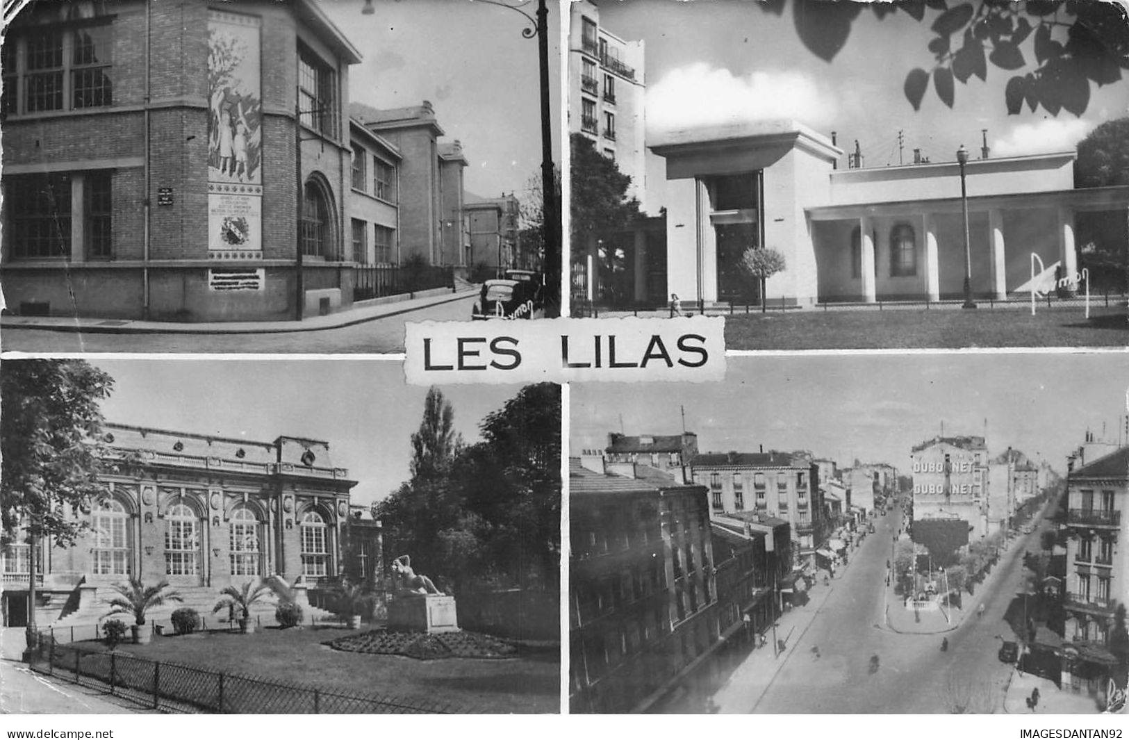 93 LES LILAS AP#DC1008 MULTI VUES DE LA VILLE ECOLE DISPENSAIRE LA SALLE DES FETES LE CARREFOUR DU METRO - Les Lilas