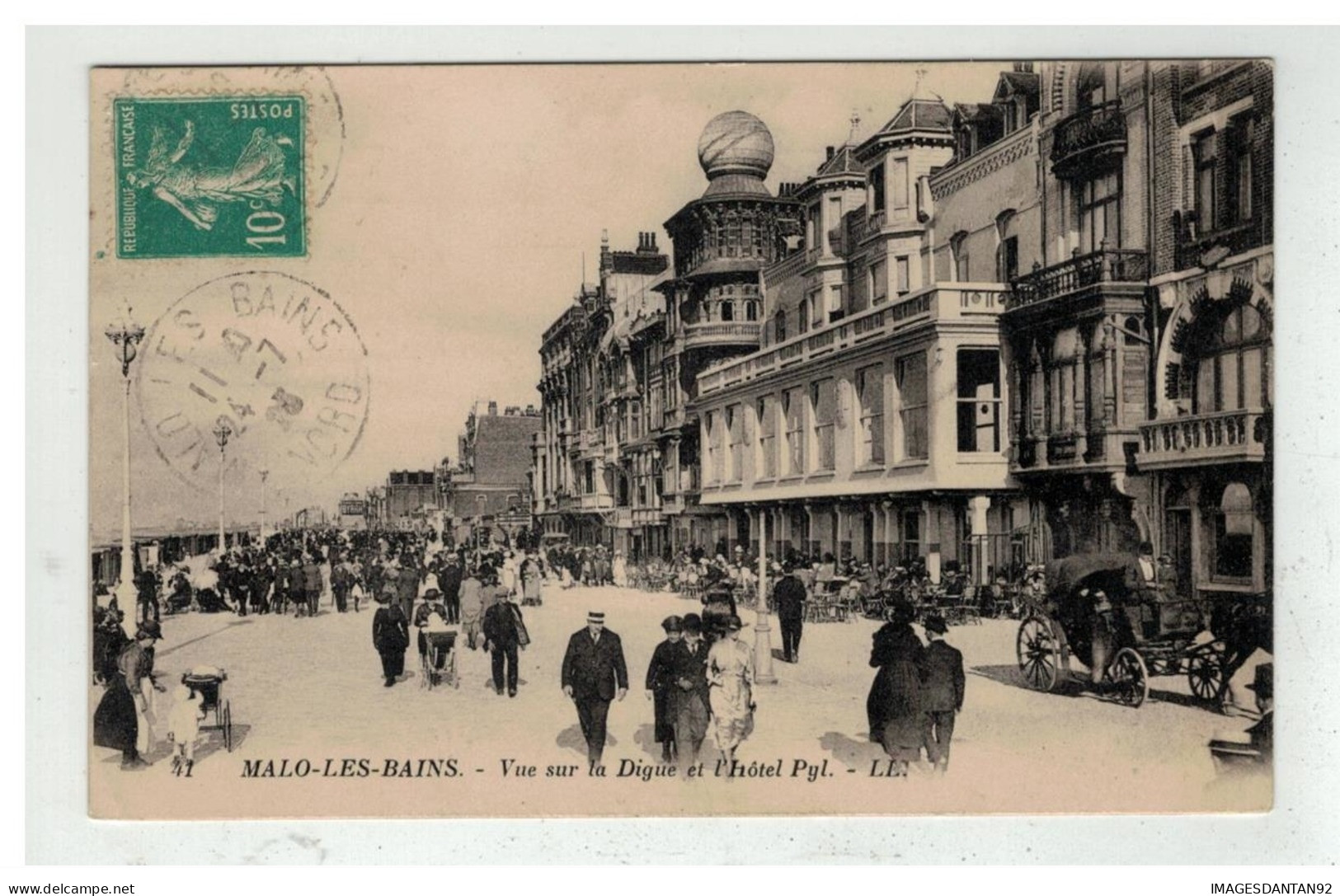 59 MALO LES BAINS VUE SUR LA DIGUE ET HOTEL PYL N°41 - Malo Les Bains