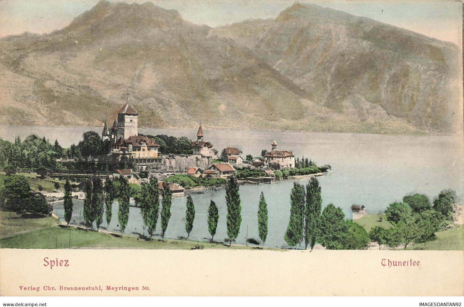 SUISSE #FG55492 SPIEZ THUNERLEE CACHET AMBULANT LINEAIRE - Spiez