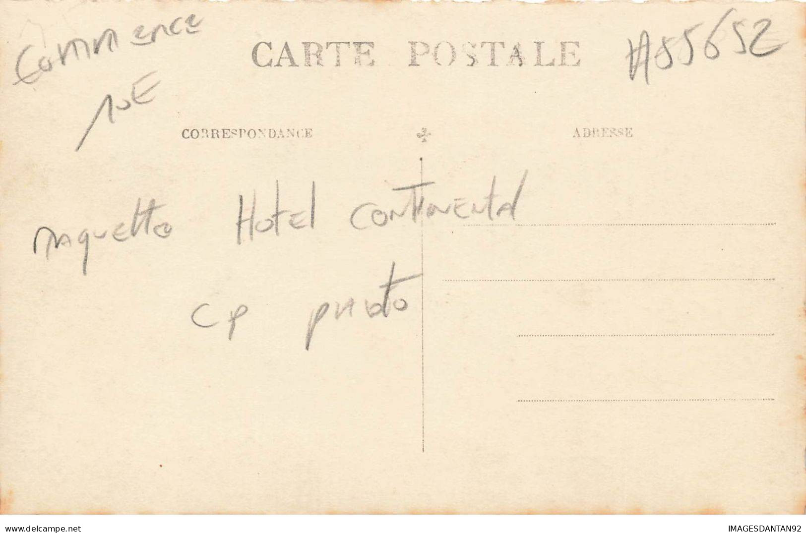 COMMERCE #FG55652 MAQUETTE HOTEL INTERCONTINENTAL CARTE PHOTO CABINET ROUX - Other & Unclassified