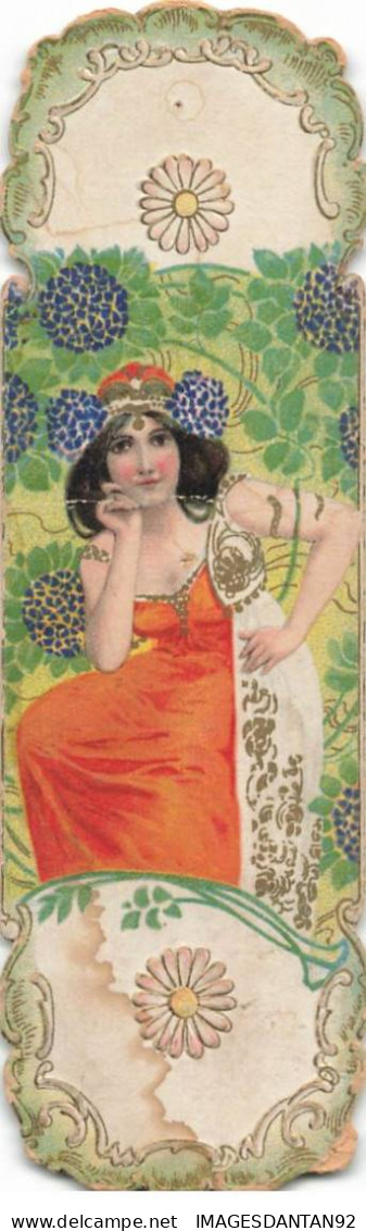 CHROMO #FG55421 LE NEGUS FEMME ART NOUVEAU FLEURS CAFE DECOUPIS ETAT - Tea & Coffee Manufacturers