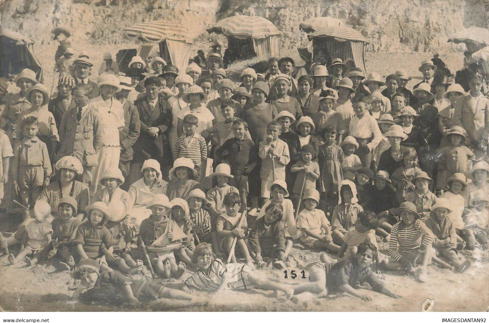 80 AULT ONIVAL #FG55316 GROUPE DE BAIGNEURS CARTE PHOTO LEVEQUE - Ault