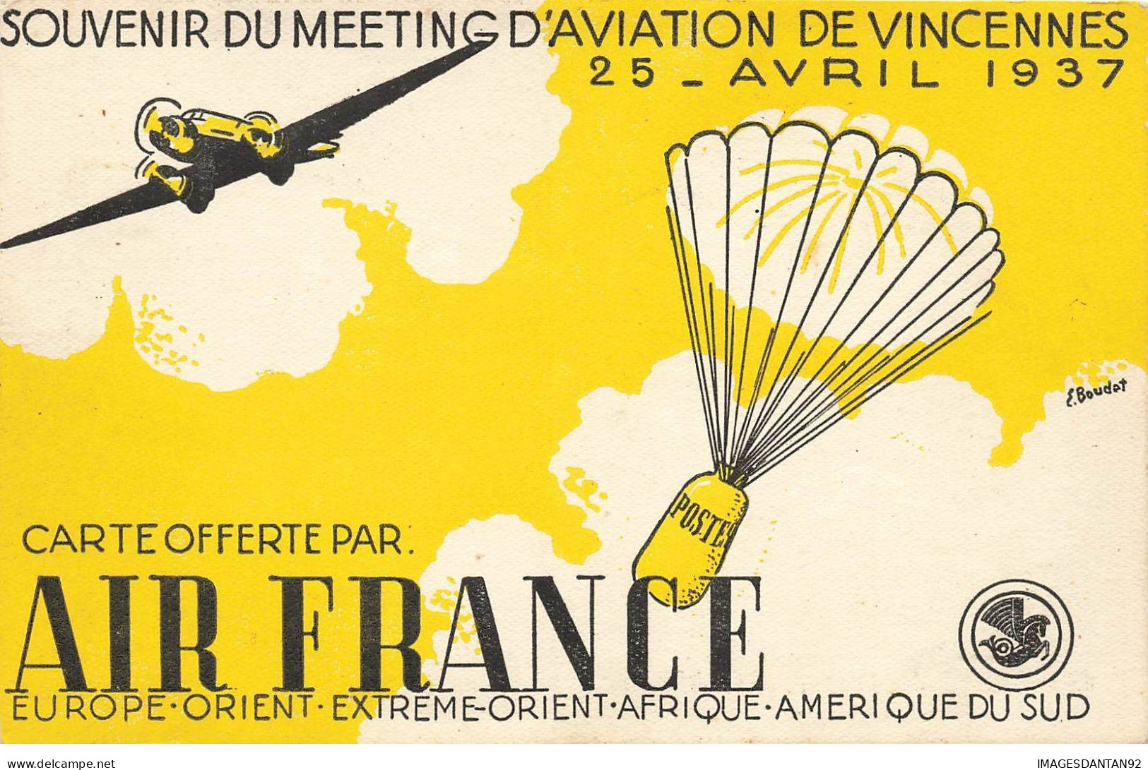 AVIATION #FG55204 AIR FRANCE MEETING DE VINCENNES 1937 PAR ILLUSTRATEUR - Riunioni