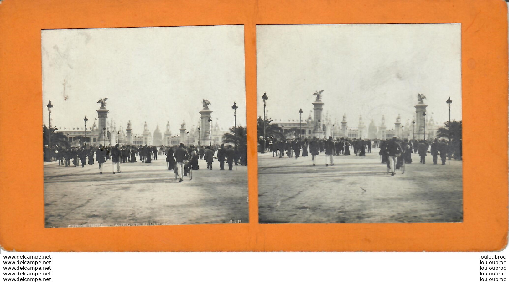 PARIS EXPOSITION UNIVERSELLE 1900 AVENUE NICOLAS II  PHOTO STEREOSCOPIQUE - Fotos Estereoscópicas