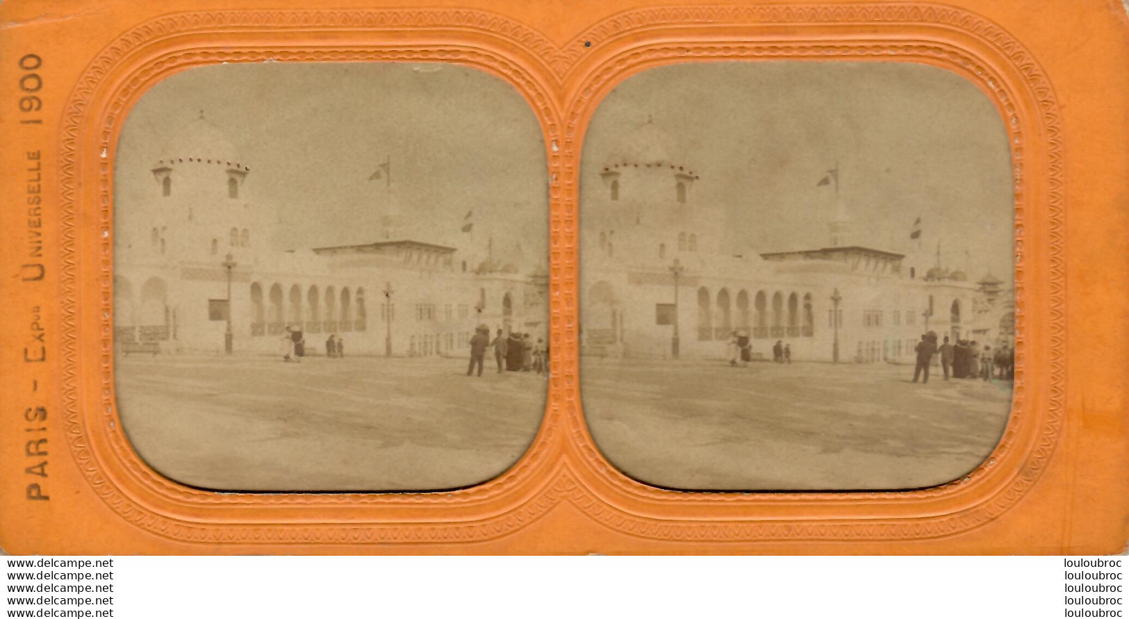 PARIS EXPOSITION UNIVERSELLE 1900 PALAIS DE L'ALGERIE   PHOTO STEREOSCOPIQUE - Stereoscopic