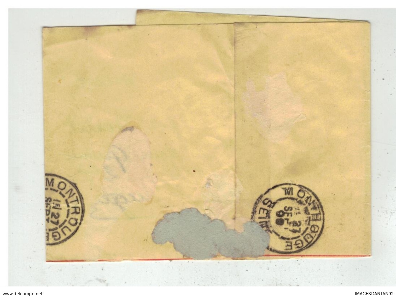 SUISSE SUR BANDE PAPIER VALLORBE A MONTROUGE FRANCE 92 1899 - Enteros Postales