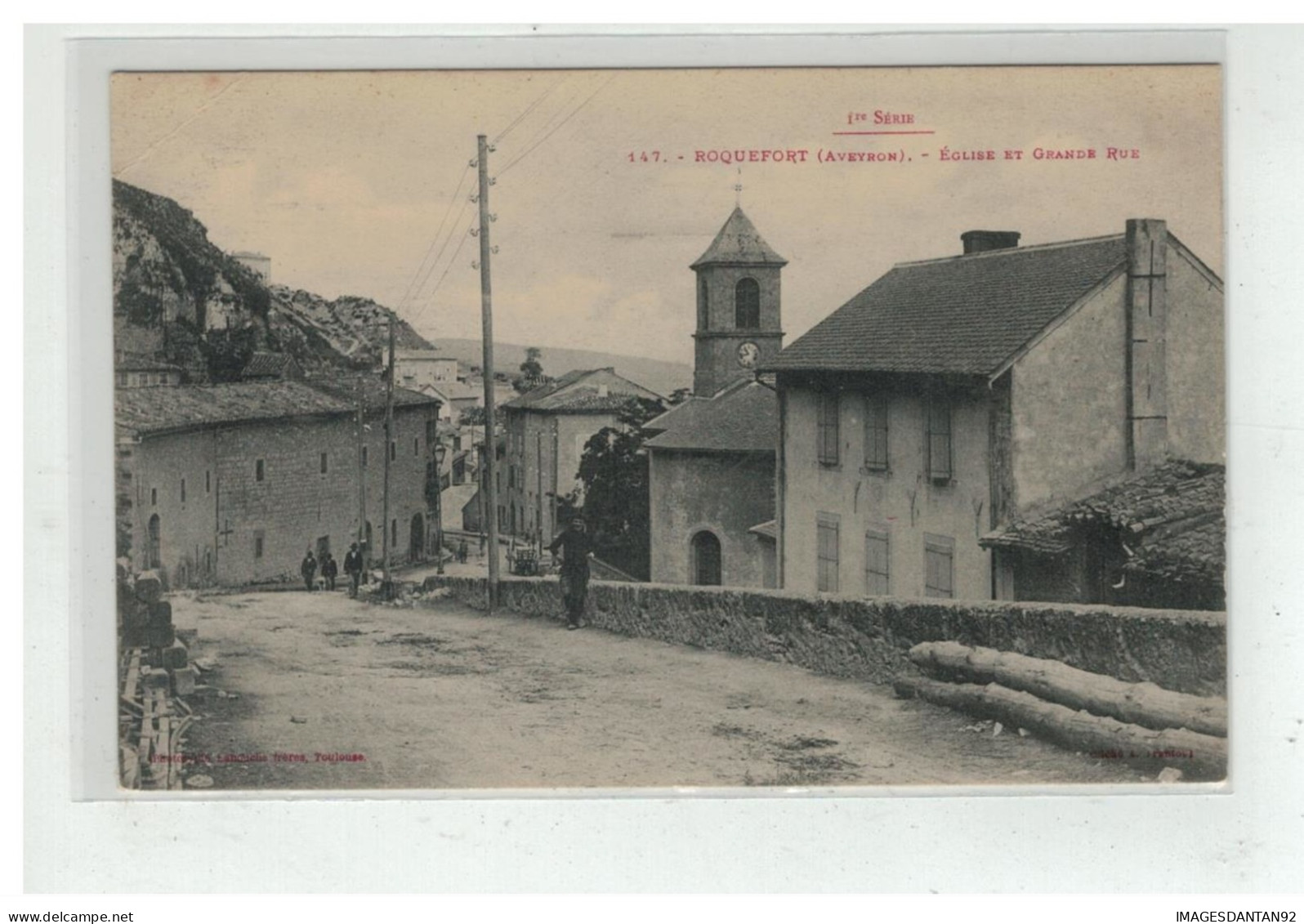 12 ROQUEFORT EGLISE ET GRANDE RUE - Roquefort