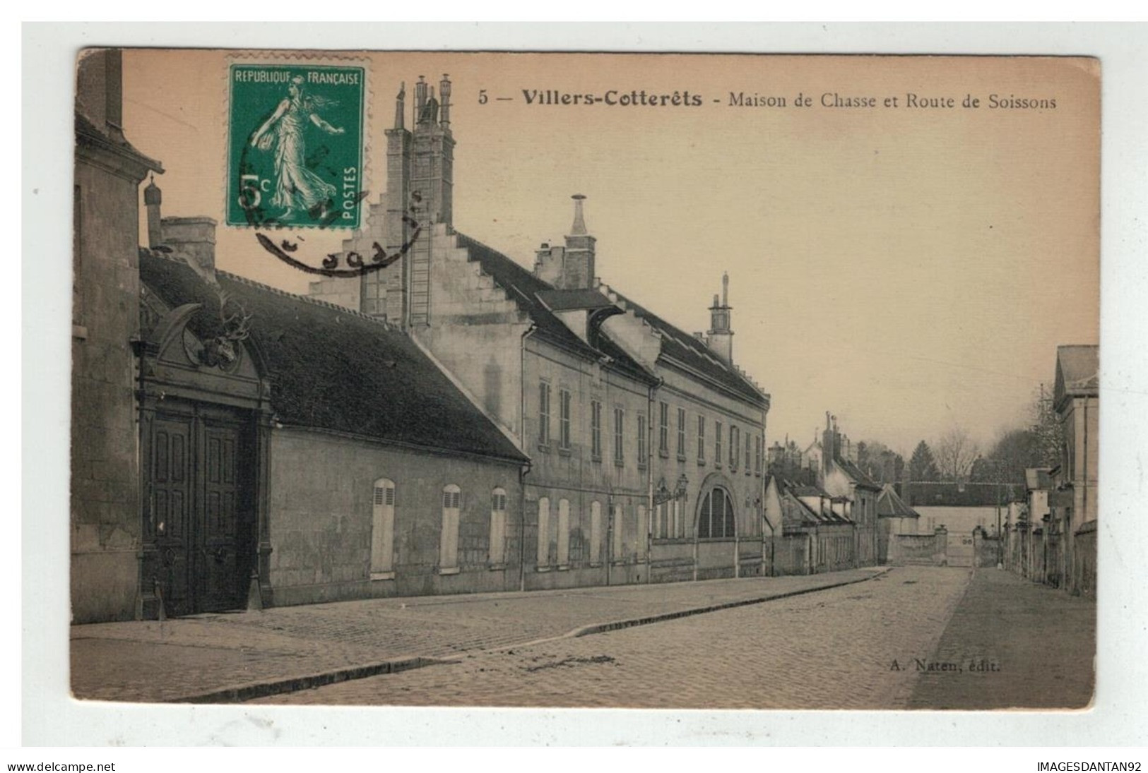 02 VILLERS COTTERETS MAISON DE CHASSE ET ROUTE DE SOISSONS - Villers Cotterets