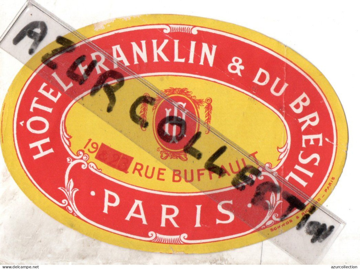 PARIS .  HOTEL FRANKLIN ET DU BRESIL - Hotel Labels