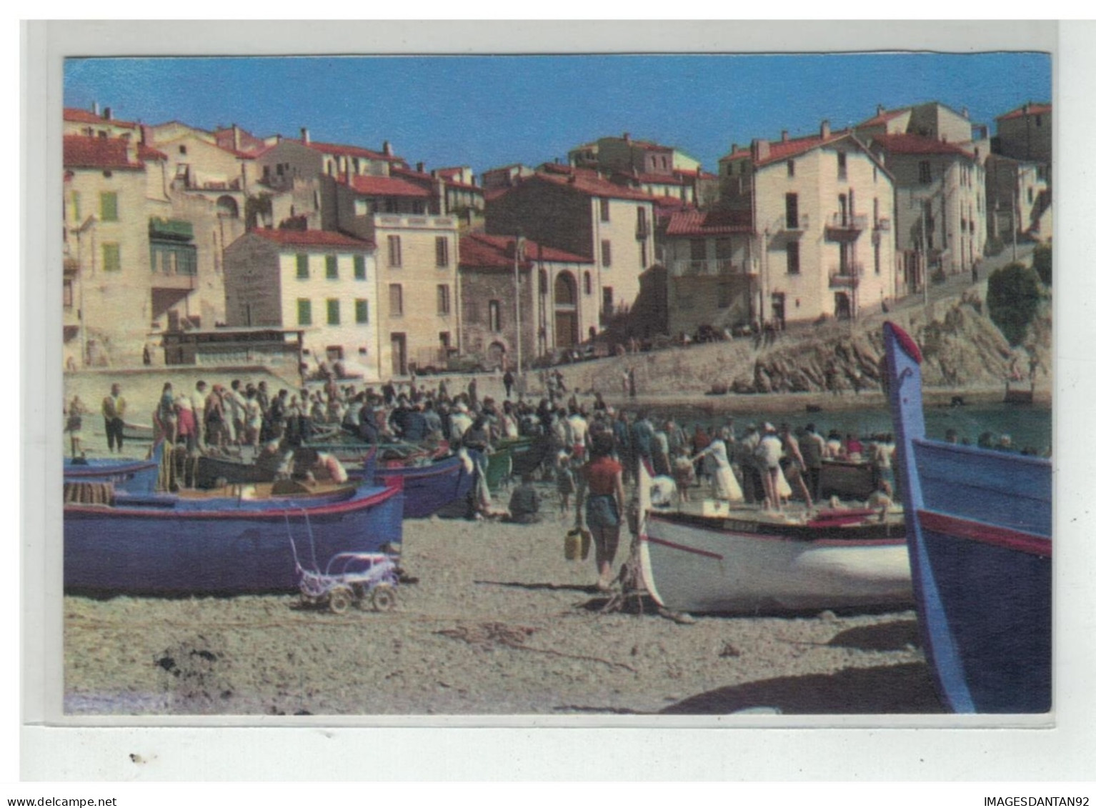 66 BANYULS SUR MER #11749 UNE VUE DU PORT CARTE PUBLICITAIRE BISCOTTE PELLETIER - Banyuls Sur Mer