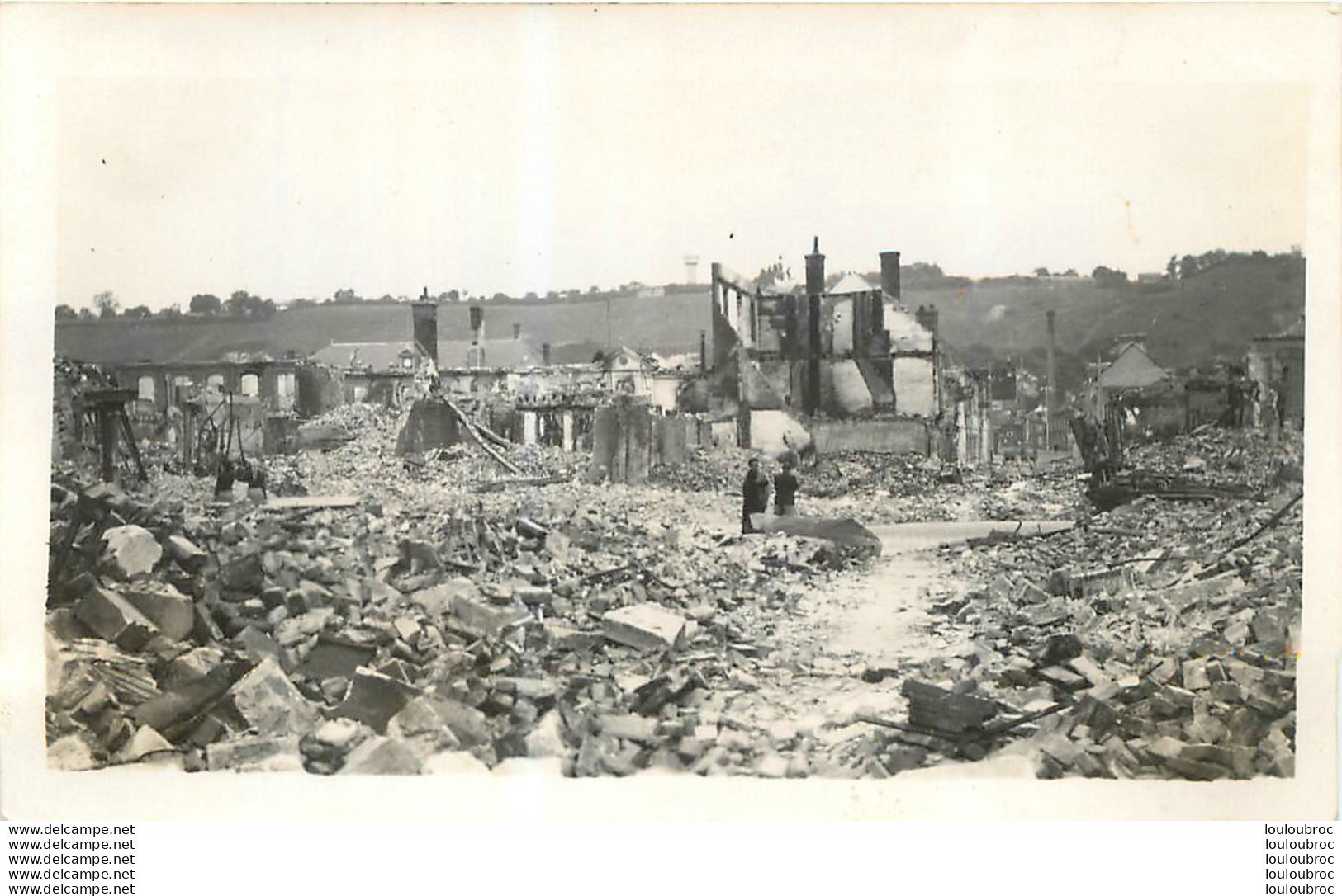 RUINES NOTE NANTES AU VERSO   GUERRE PHOTO ORIGINALE 11 X 7 CM - 1939-45