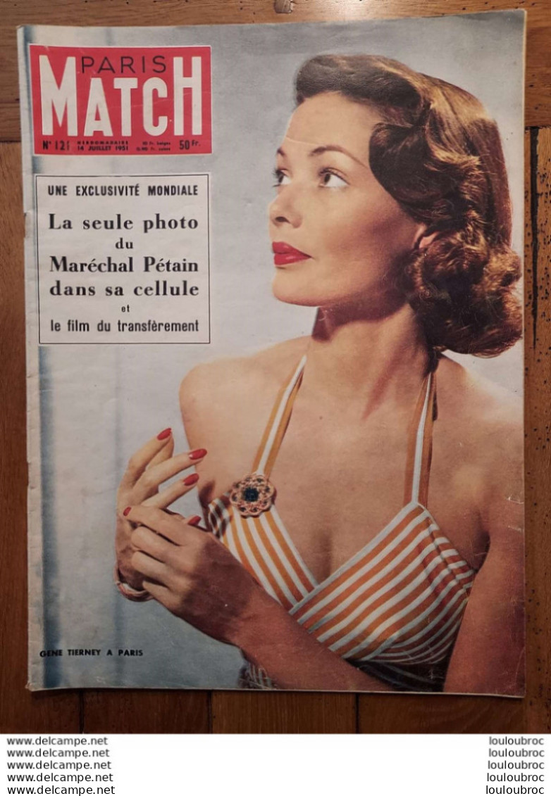 PARIS MATCH 07/1951 MARECHAL PETAIN DANS SA CELLULE - 1950 à Nos Jours