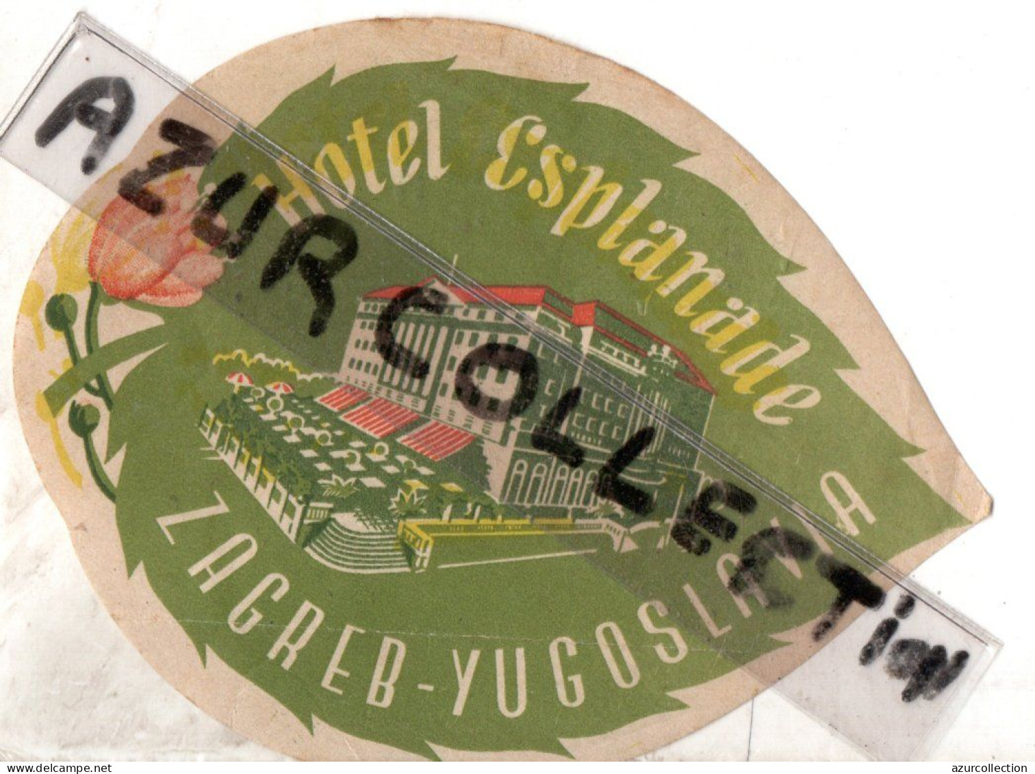 ZAGREB . YOUGOLAVIA ..  HOTEL ESPLANADE - Hotel Labels