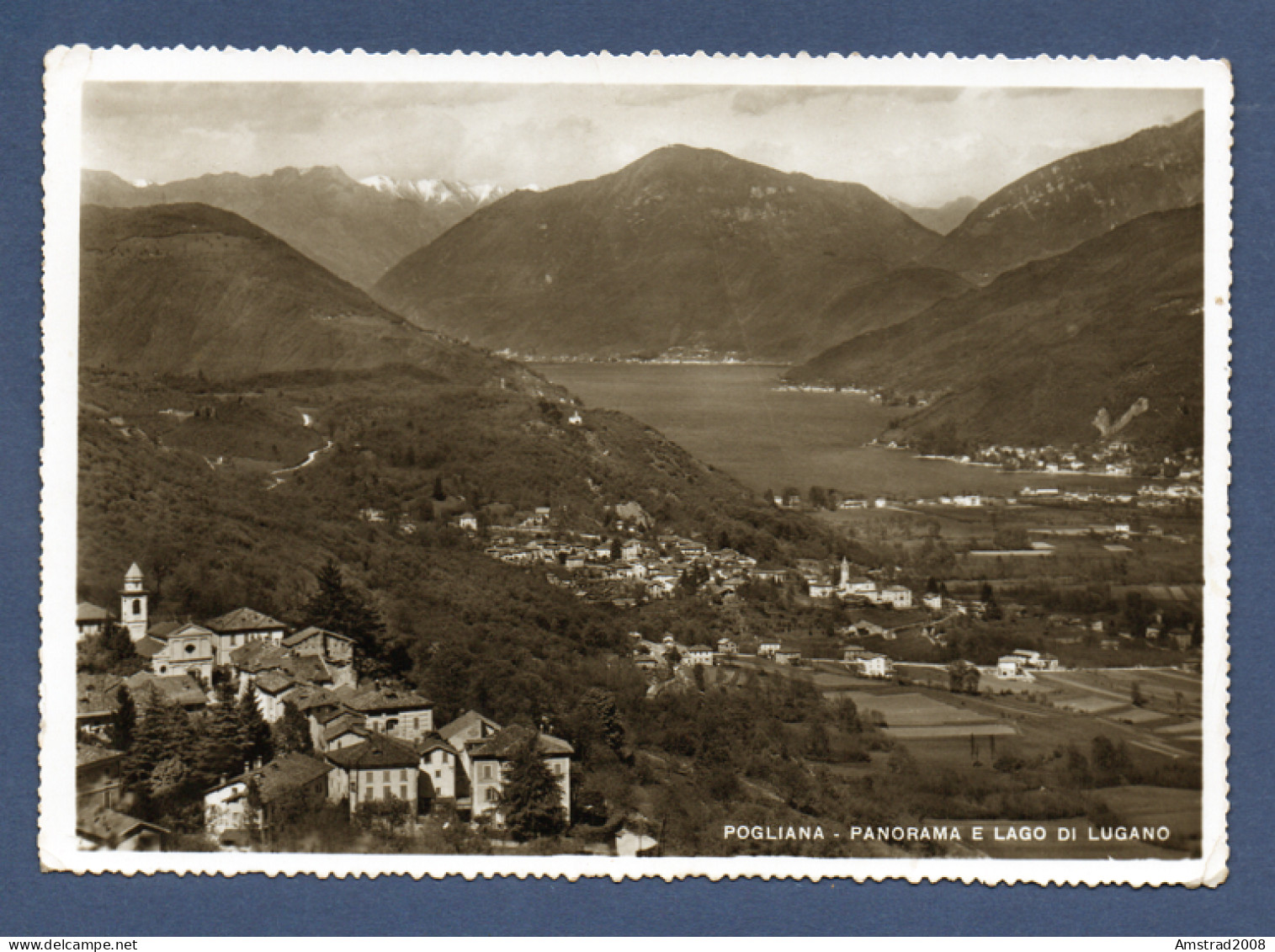 1957 - POGLIANA - PANORAMA E LAGO  DI LUGANO -  ITALIE - Varese