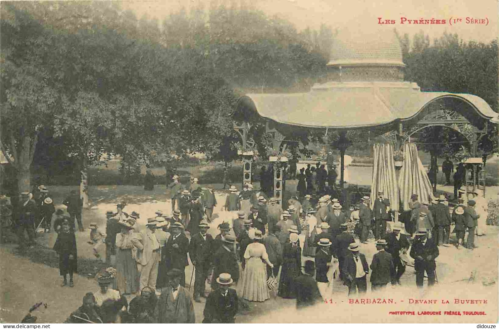 31 - Barbazan - Devant La Buvette - Animée - Kiosque à Musique - Correspondance - CPA - Oblitération Ronde De 1909 - Voi - Barbazan