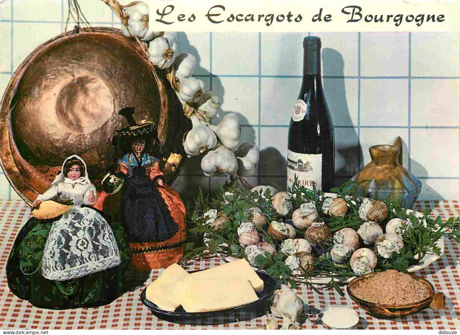 Recettes De Cuisine - Escargots De Bourgogne - Poupées - Gastronomie - Carte Dentelée - CPM - Carte Neuve - Voir Scans R - Recipes (cooking)