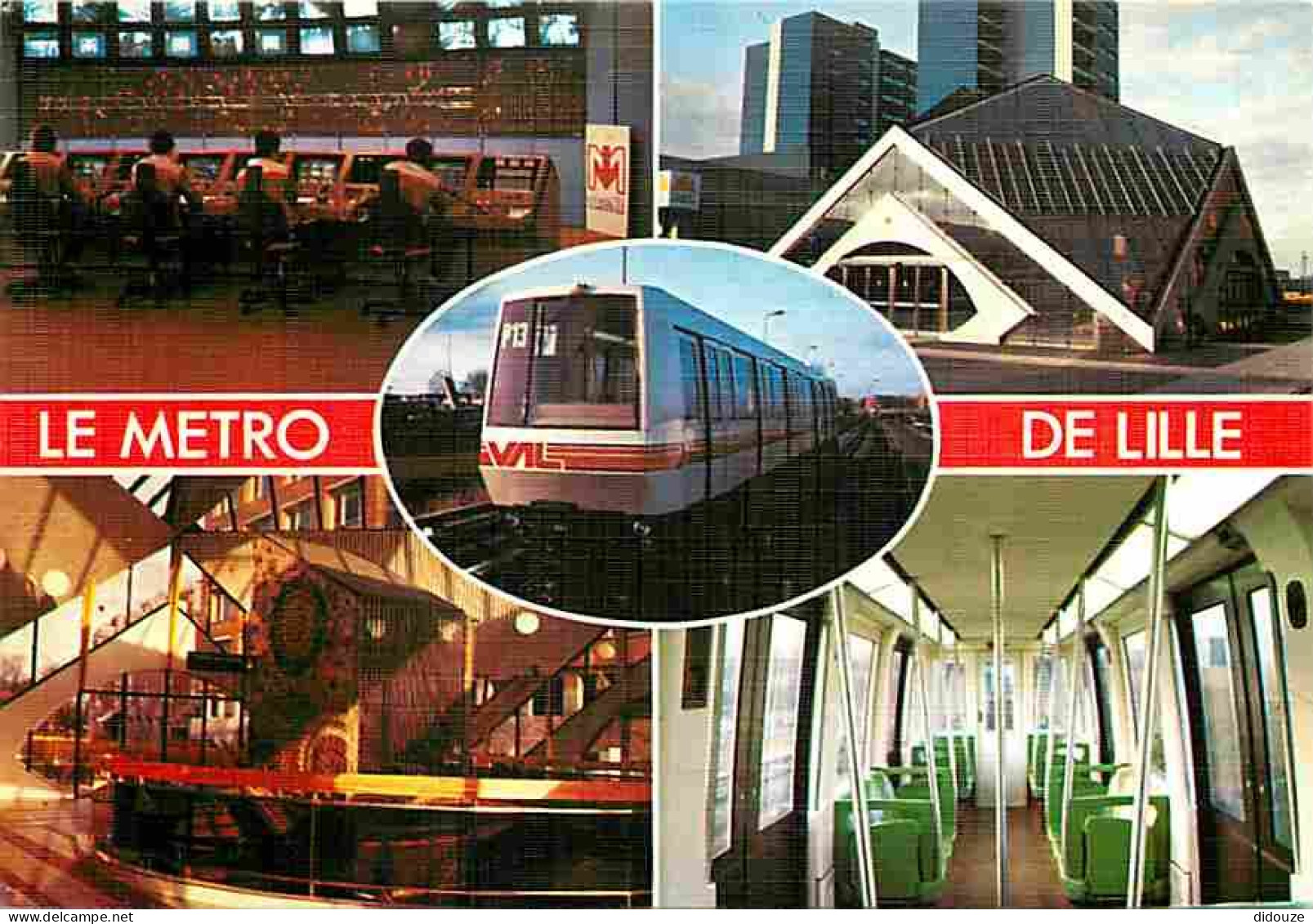 Trains - Métro - Métro De Lille - Multivues - CPM - Voir Scans Recto-Verso - U-Bahnen