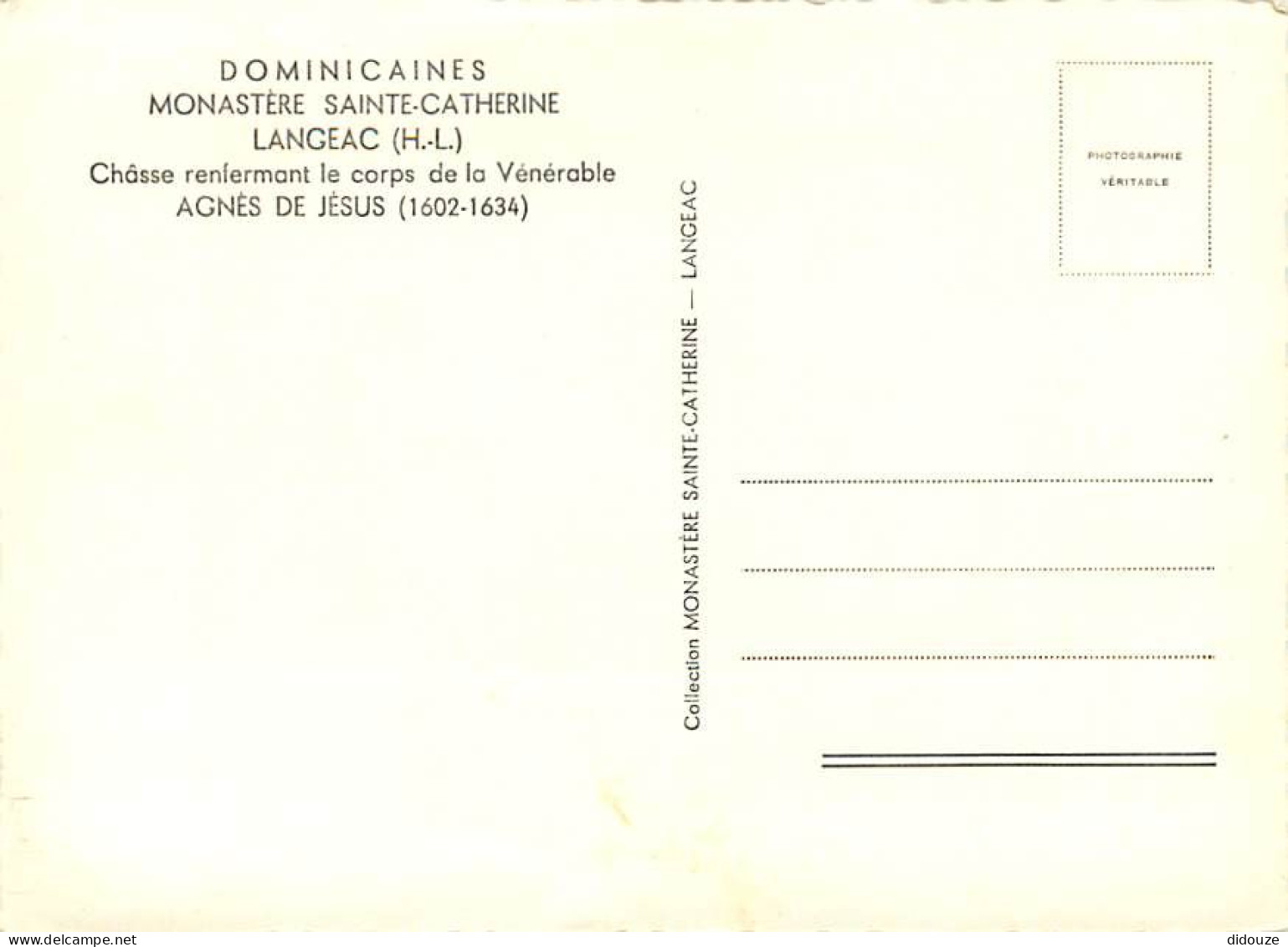 43 - Langeac - Dominicaines - Monastère Sainte Catherine - Châsse Renfermant Le Corps De La Vénérable Agnès De Jésus - M - Langeac