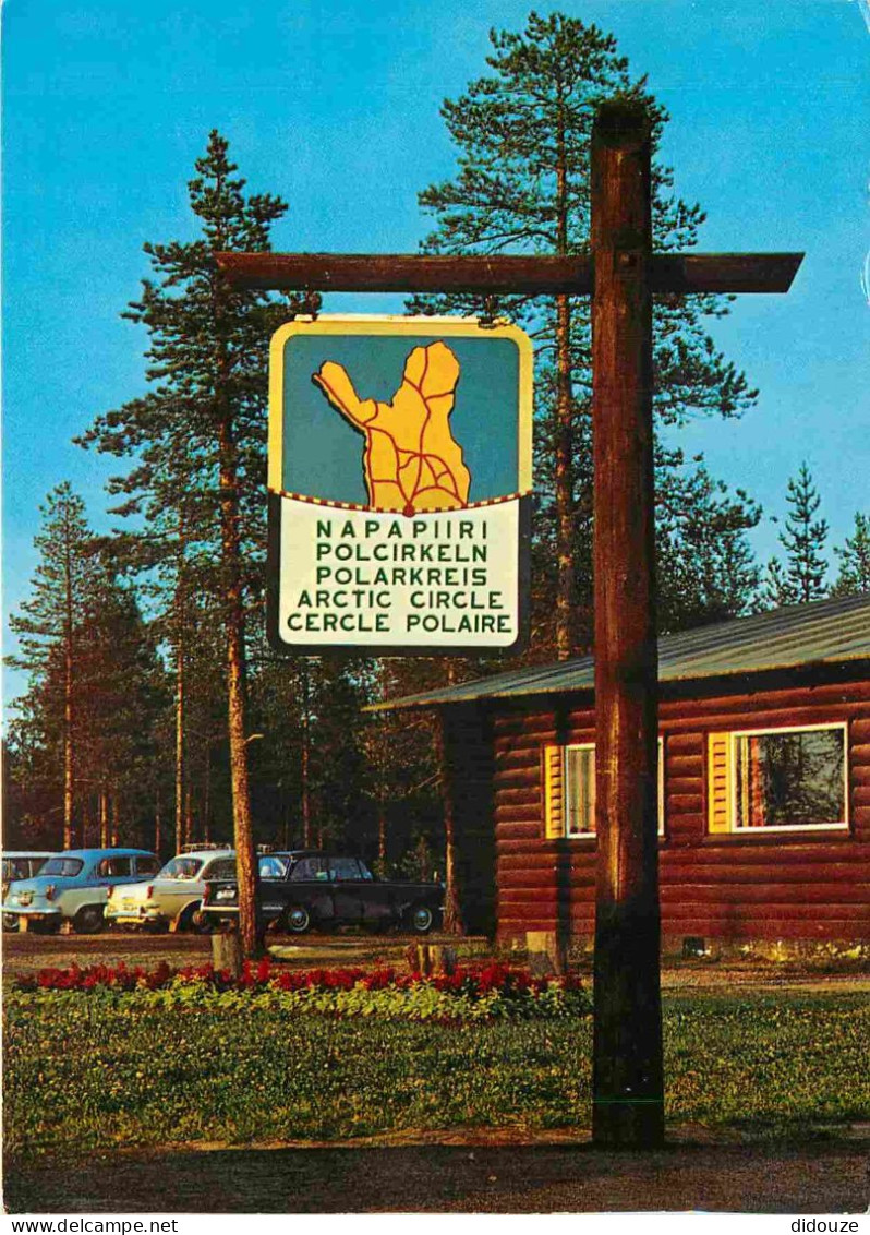 Finlande - Lappi Lapland - Napapiiri - The Arctic Circle - Automobiles - Suomi - Finland - CPM - Voir Scans Recto-Verso - Finlandia