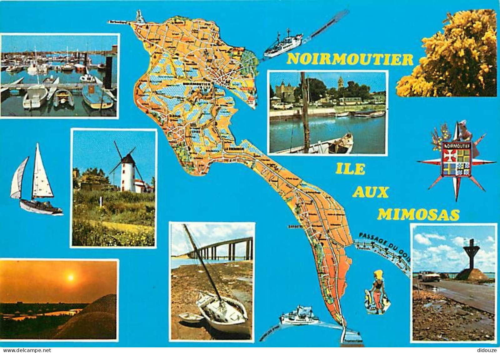 85 - Ile De Noirmoutier - Multivues - Carte Géographique - Carte Neuve - CPM - Voir Scans Recto-Verso - Ile De Noirmoutier