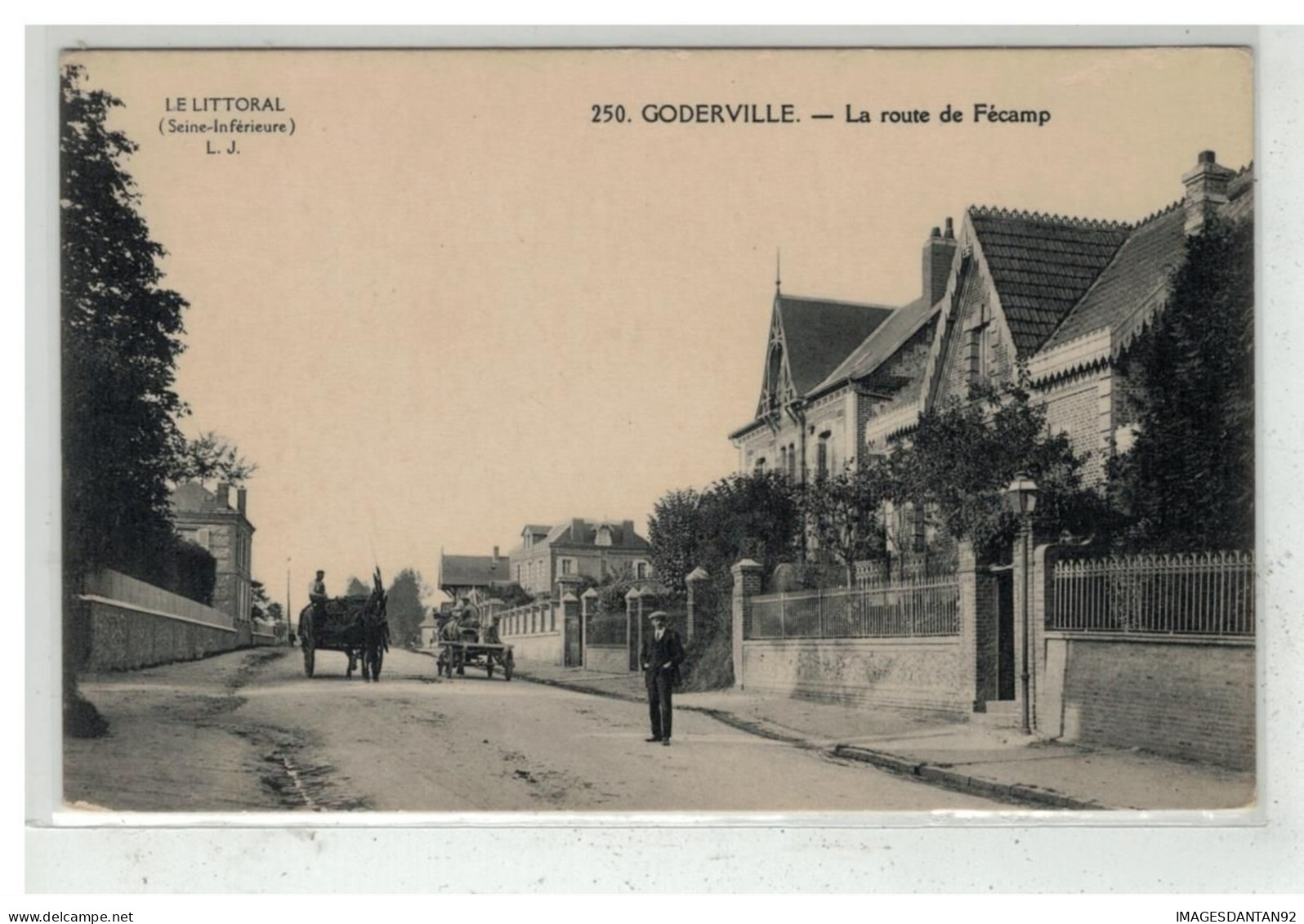 76 GODERVILLE #13632 LA ROUTE DE FECAMP ATTELAGE - Goderville