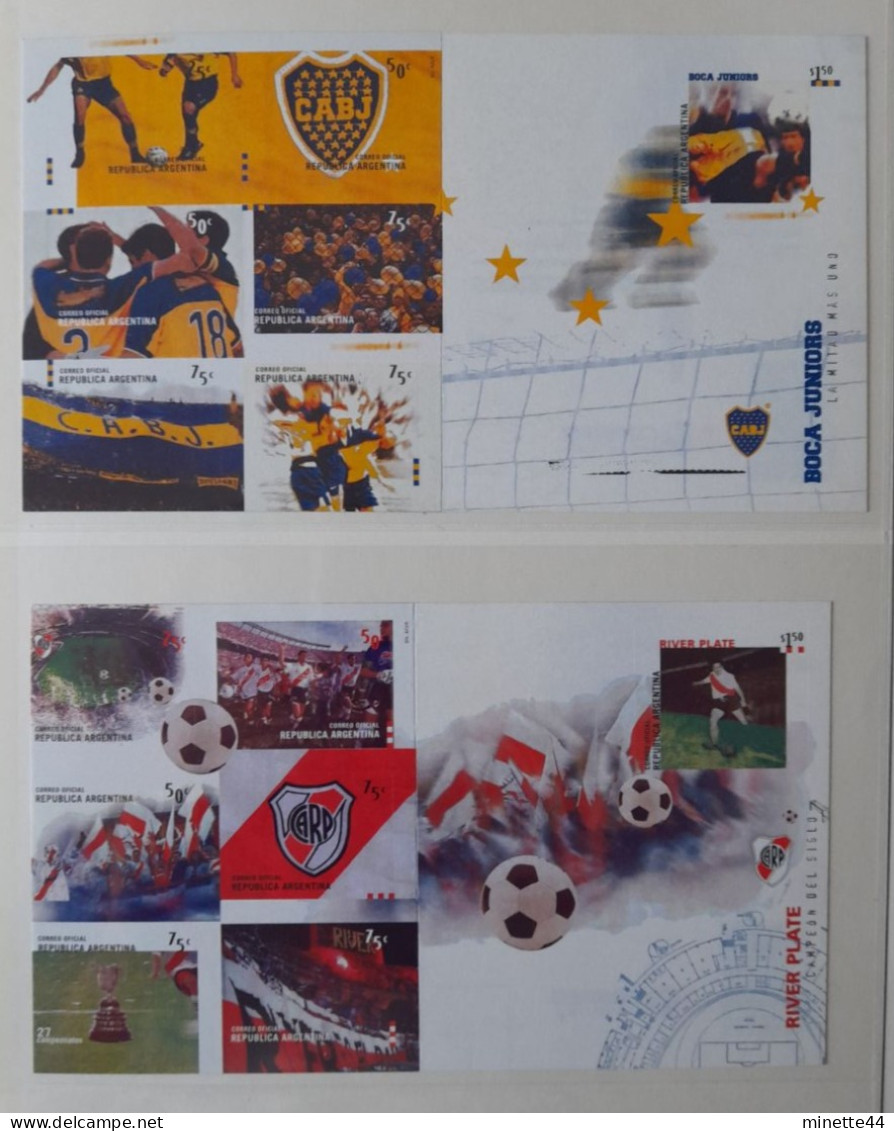 ARGENTINE ARGENTINA MNH** 1999 RIVER + BOCA  FOOTBALL FUSSBALL SOCCER CALCIO VOETBAL FUTBOL FUTEBOL FOOT FOTBAL - Unused Stamps