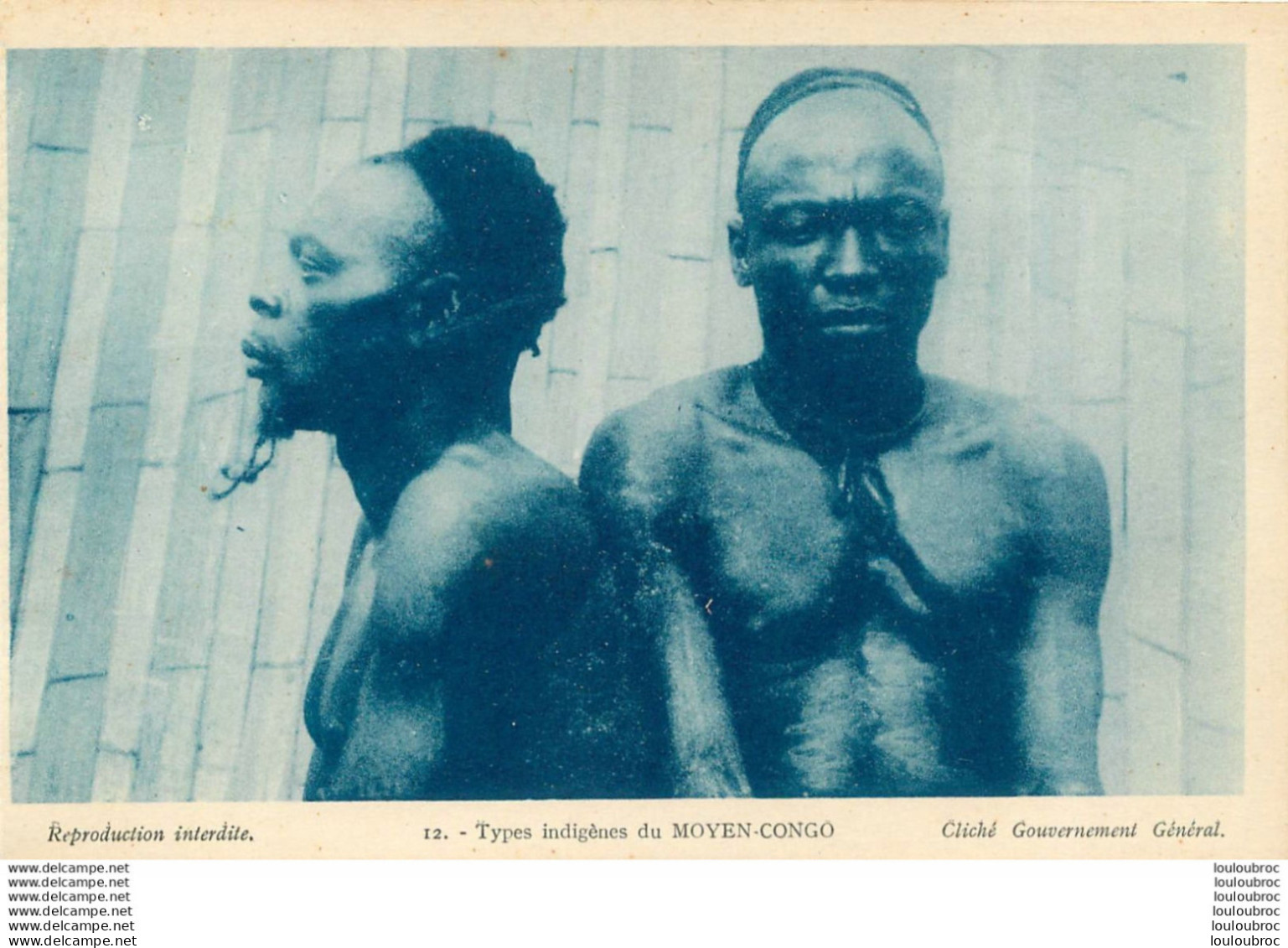 TYPES INDIGENES CLICHE GOUVERNEMENT GENERAL EDITION DE LA MAISON D'ART COLONIAL - Frans-Kongo