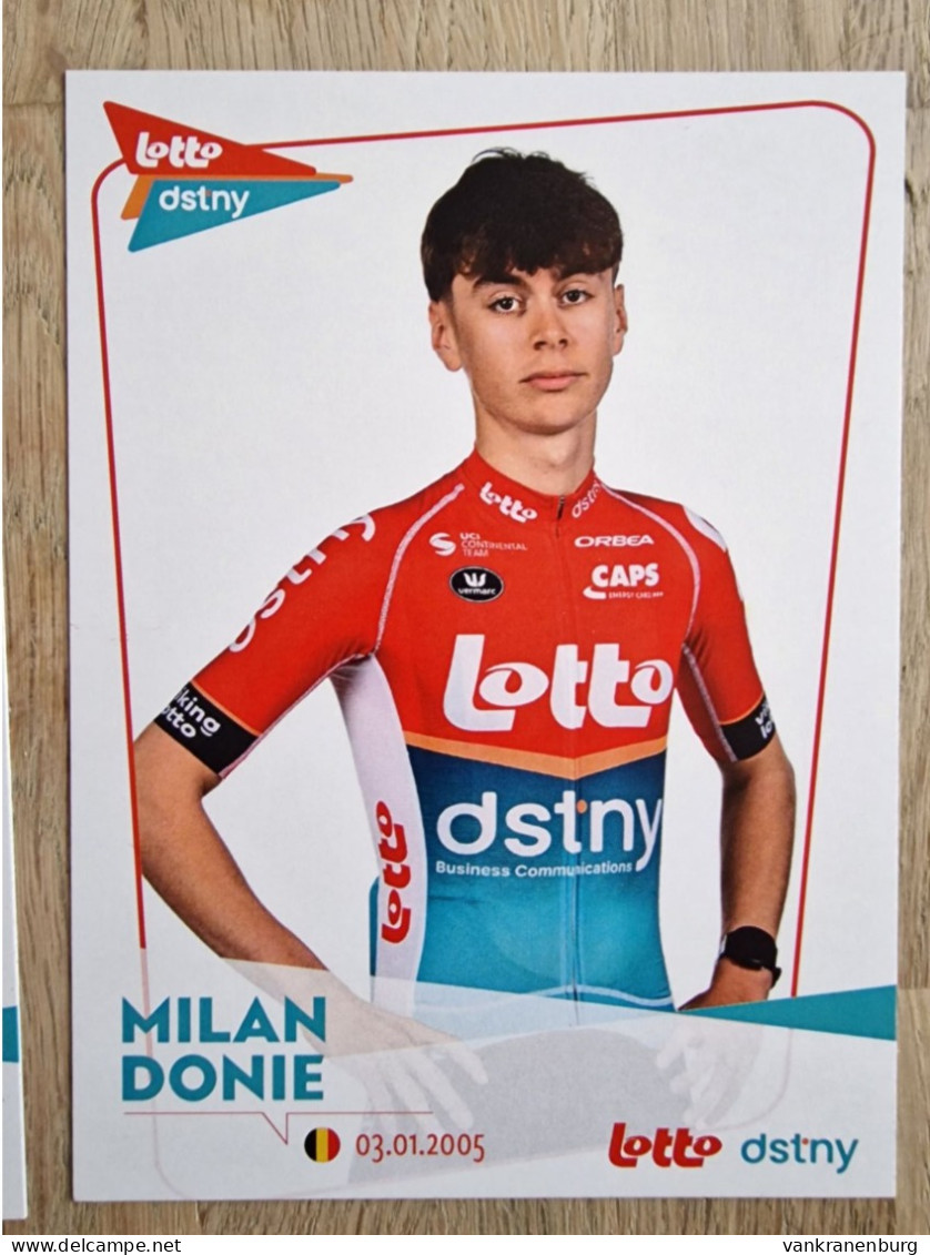 Card Milan Donie - Team Lotto-Dstny Development - 2024 - Cycling - Cyclisme - Ciclismo - Wielrennen - Ciclismo