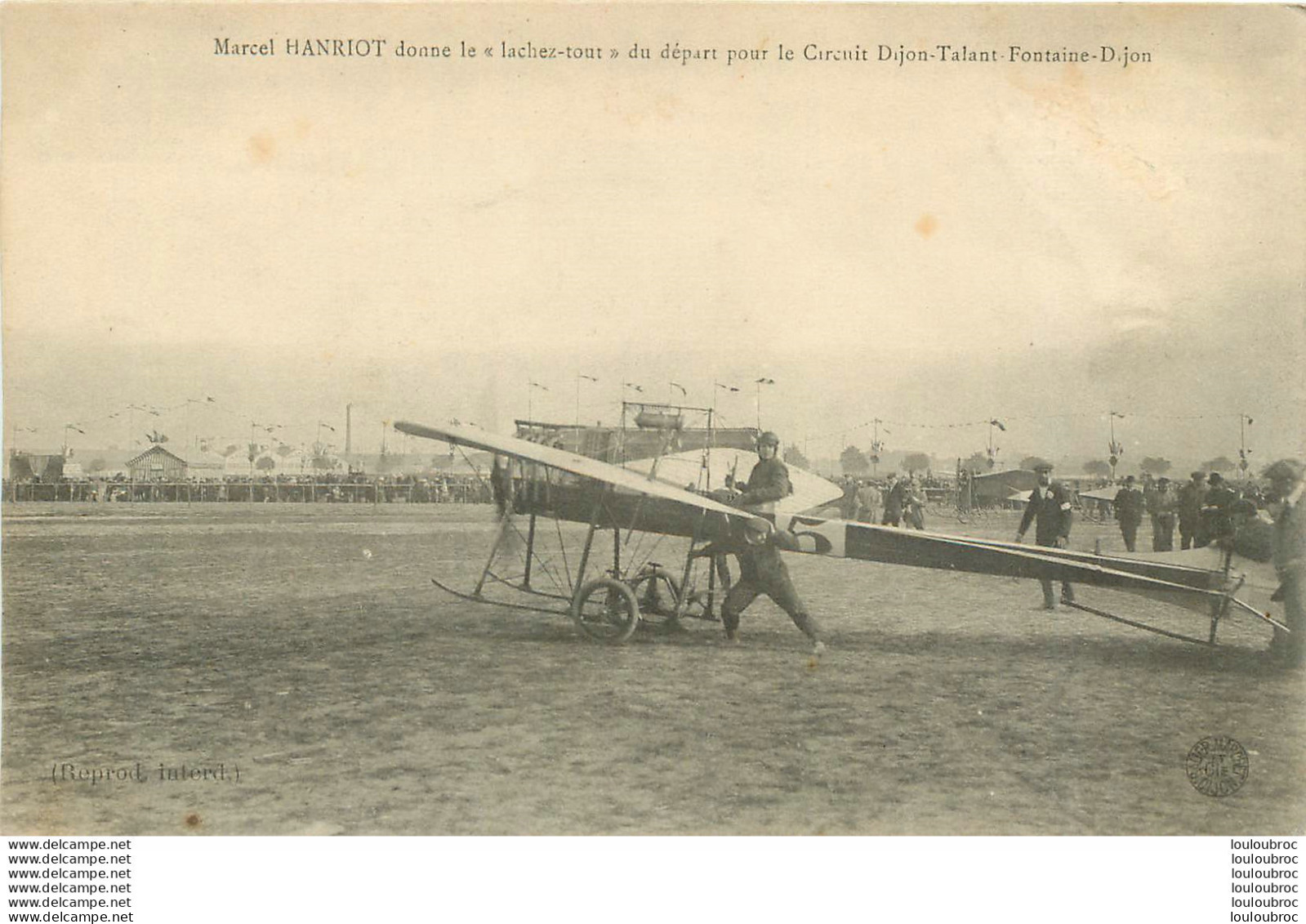 MARCEL HANRIOT DONNE LE LACHEZ TOUT DEPART CIRCUIT DIJON-TALANT   FONTAINE-DIJON - Riunioni