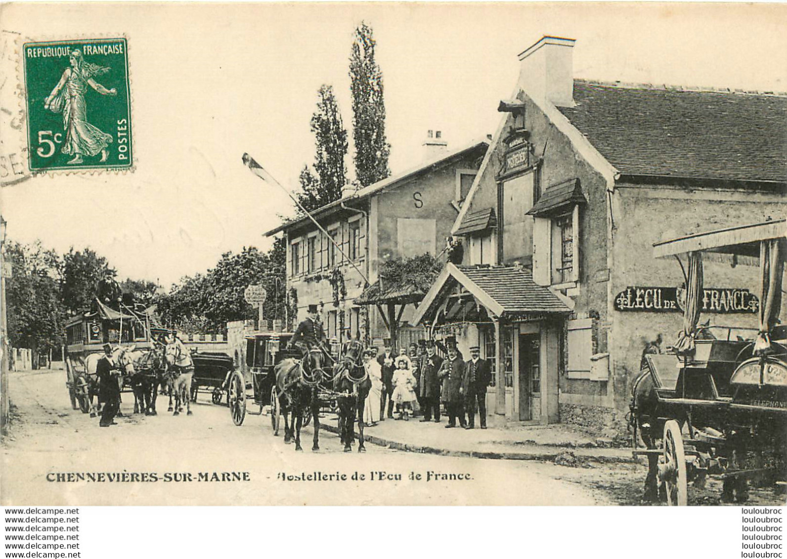 CHENNEVIERES SUR MARNE HOSTELLERIE DE L'ECU DE FRANCE AVEC ATTELAGE - Chennevieres Sur Marne