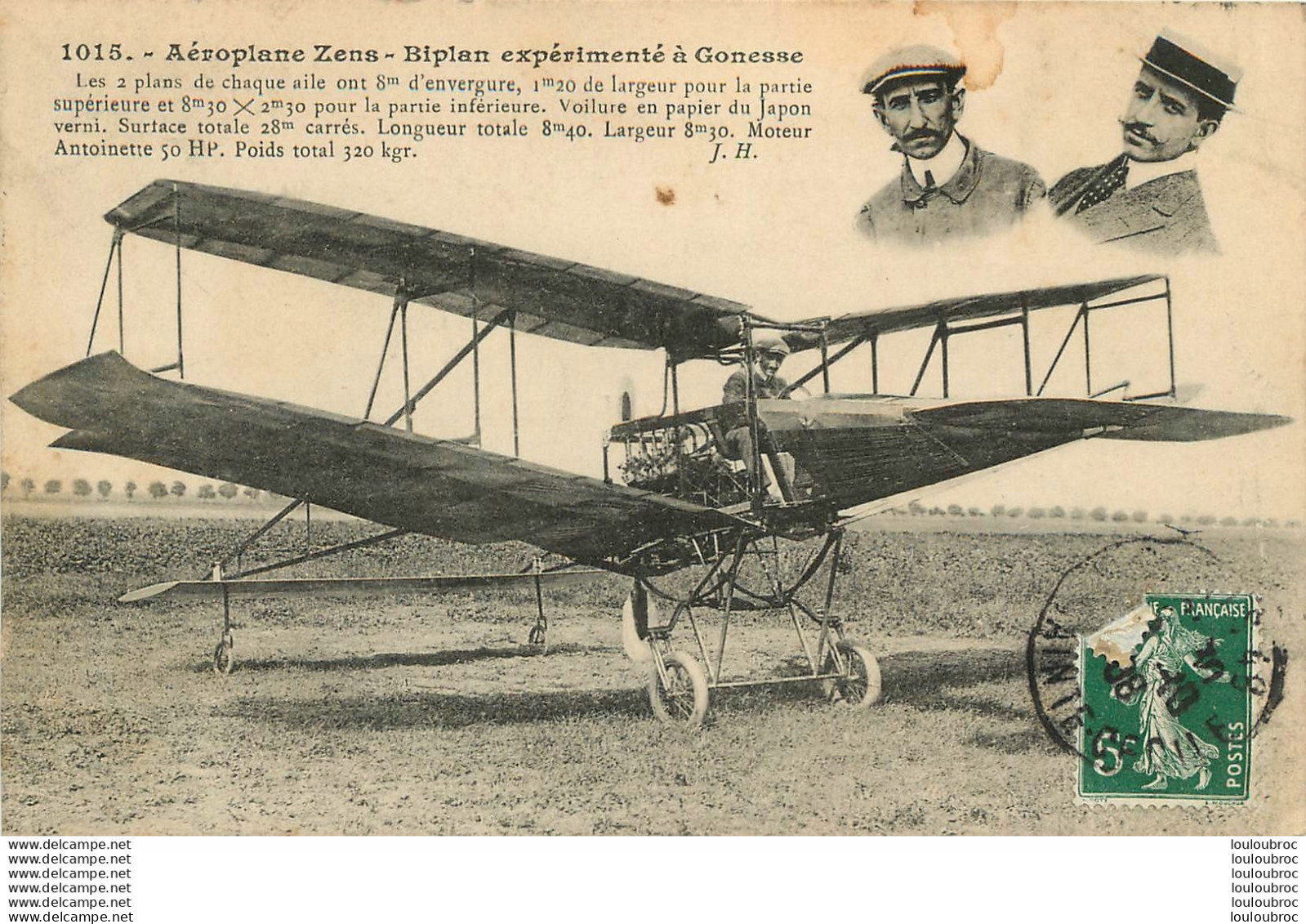 AEROPLANE ZENS BIPLAN EXPERIMENTE A GONESSE - ....-1914: Precursori