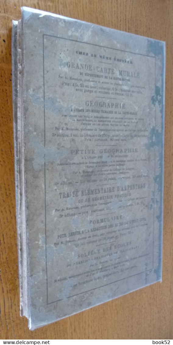 CATECHISME AGRICOLE de la HAUTE-MARNE (1872)  destiné aux Ecoles Primaires et aux Classes d'Adultes de la HAUTE-MARNE