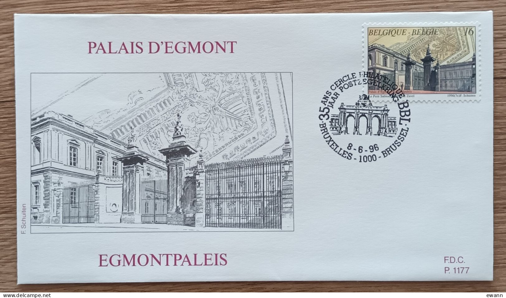 Belgique - FDC 1996 - YT N°2644 - Palais D'Egmont - 1991-2000