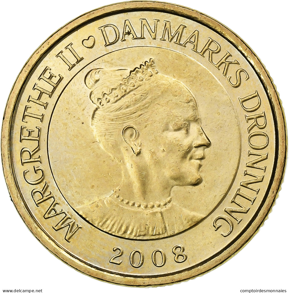 Danemark, Margrethe II, 20 Kroner, 2008, Copenhagen, Bronze-Aluminium, SPL - Dänemark