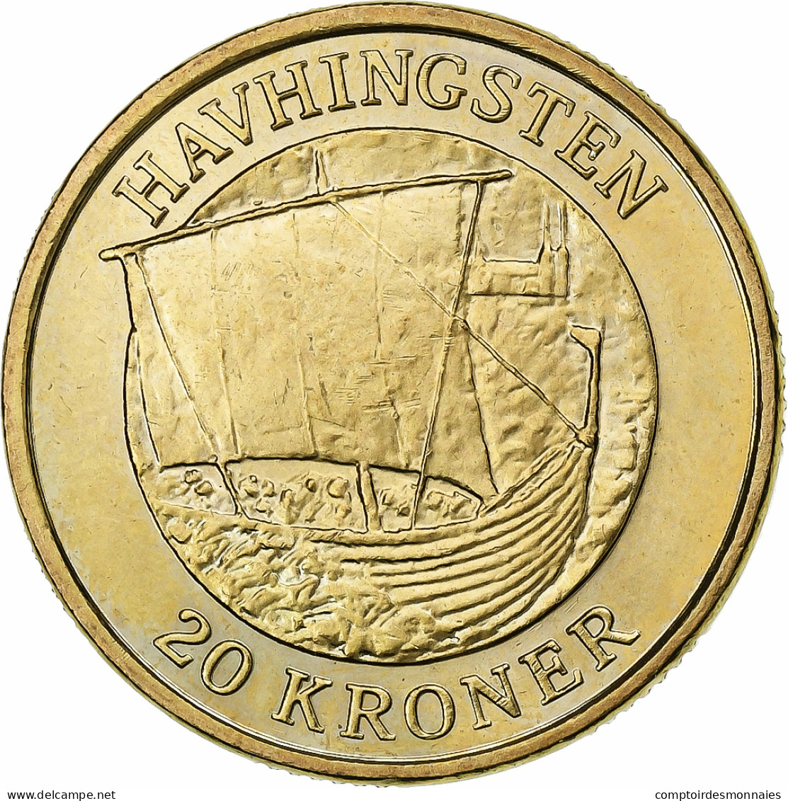 Danemark, Margrethe II, 20 Kroner, 2008, Copenhagen, Bronze-Aluminium, SPL - Danemark